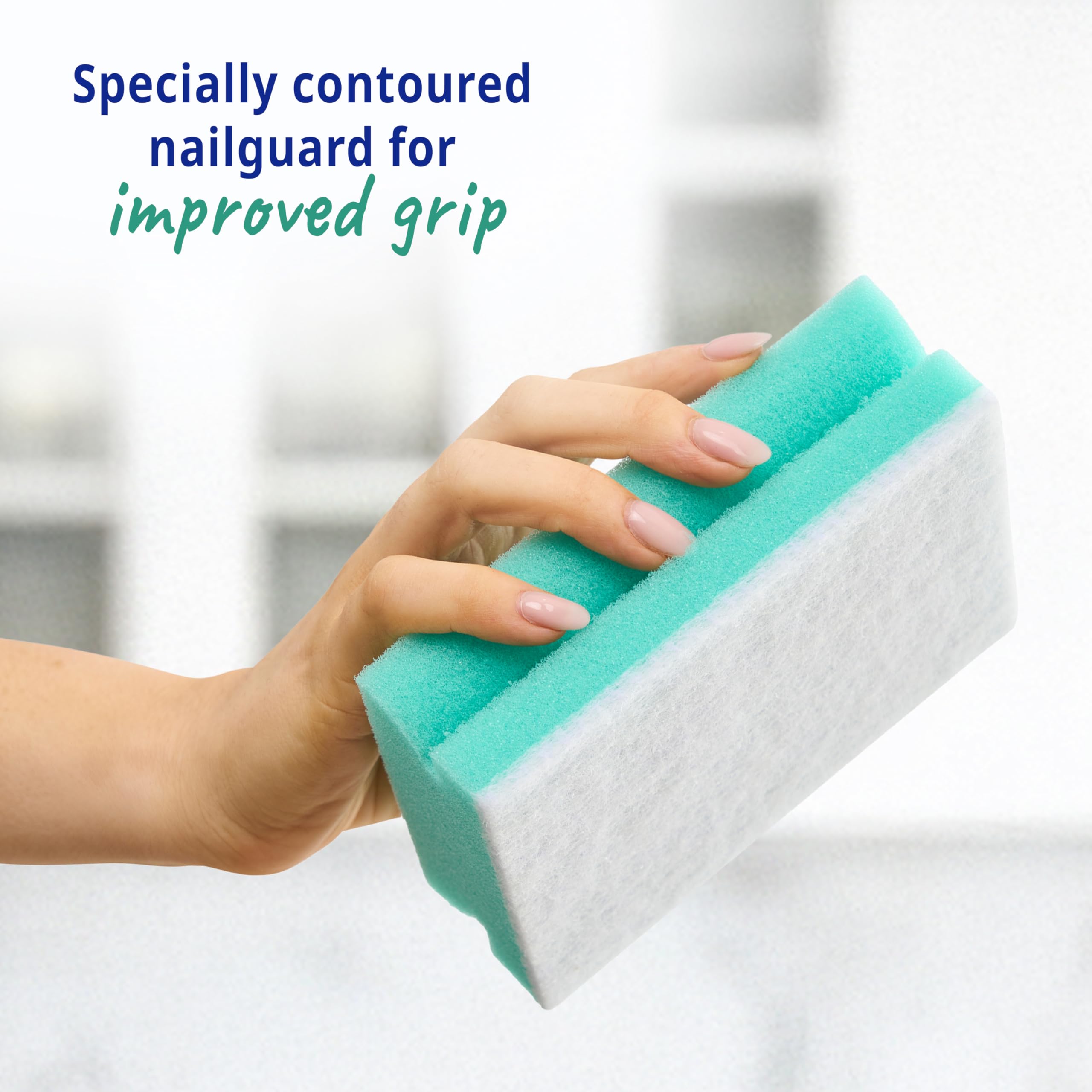 Spontex Specialist Non Scratch Sponge Scourers - XL Size, Pack of 6 | Machine Washable 3