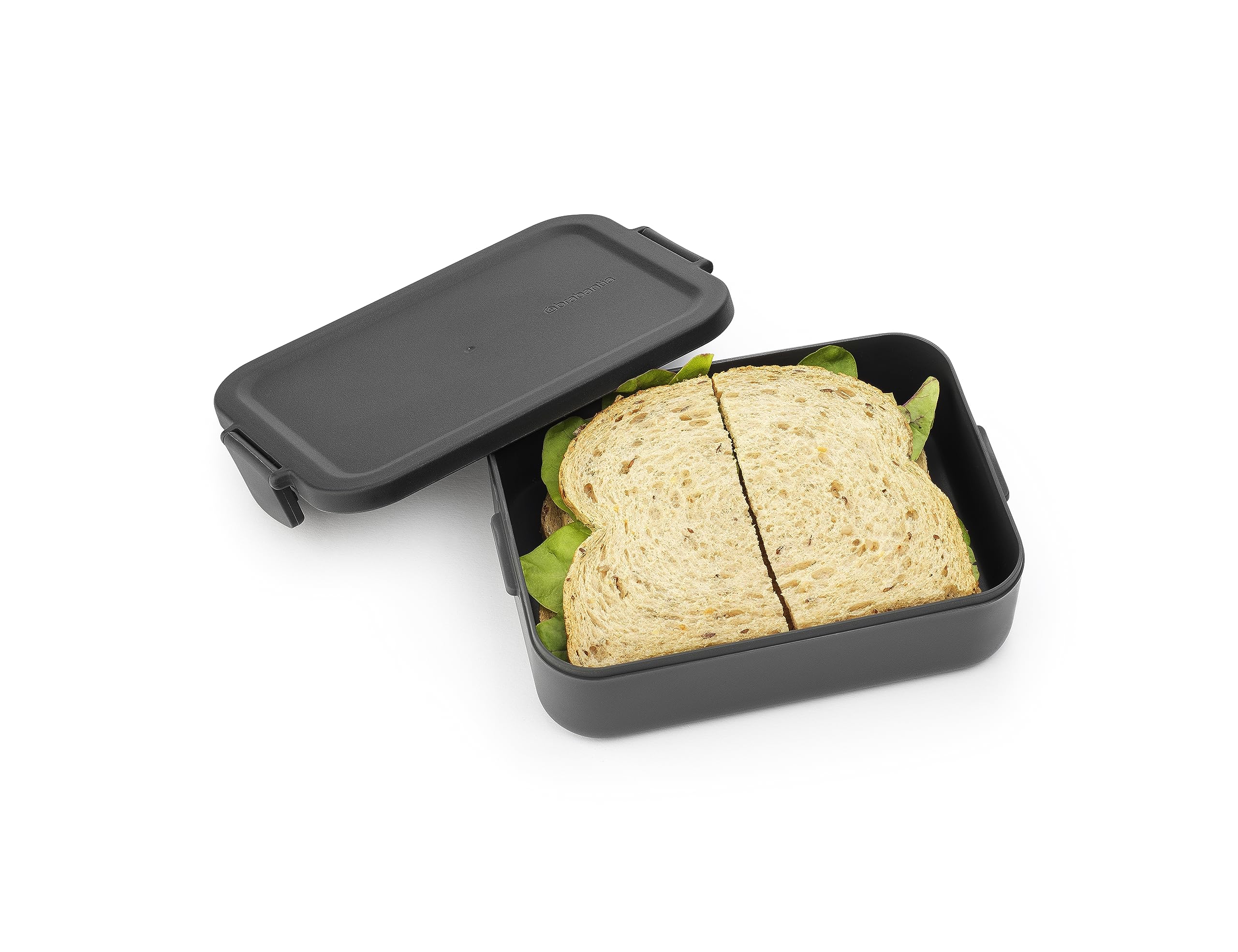 Brabantia Make & Take Lunch Box - Medium 1.1L | BPA-Free | Dishwasher, Microwave, Freezer Safe | Dark Grey 5