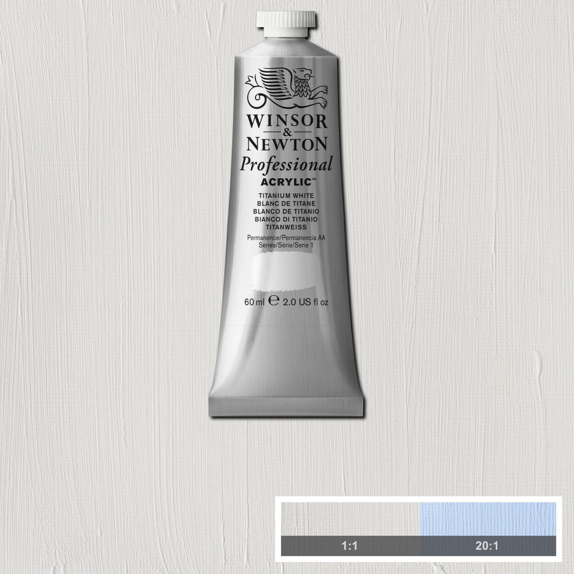 Winsor & Newton Professional Acrylic Colour - Titanium White | 60 ml Liquid | Model 2320644 2