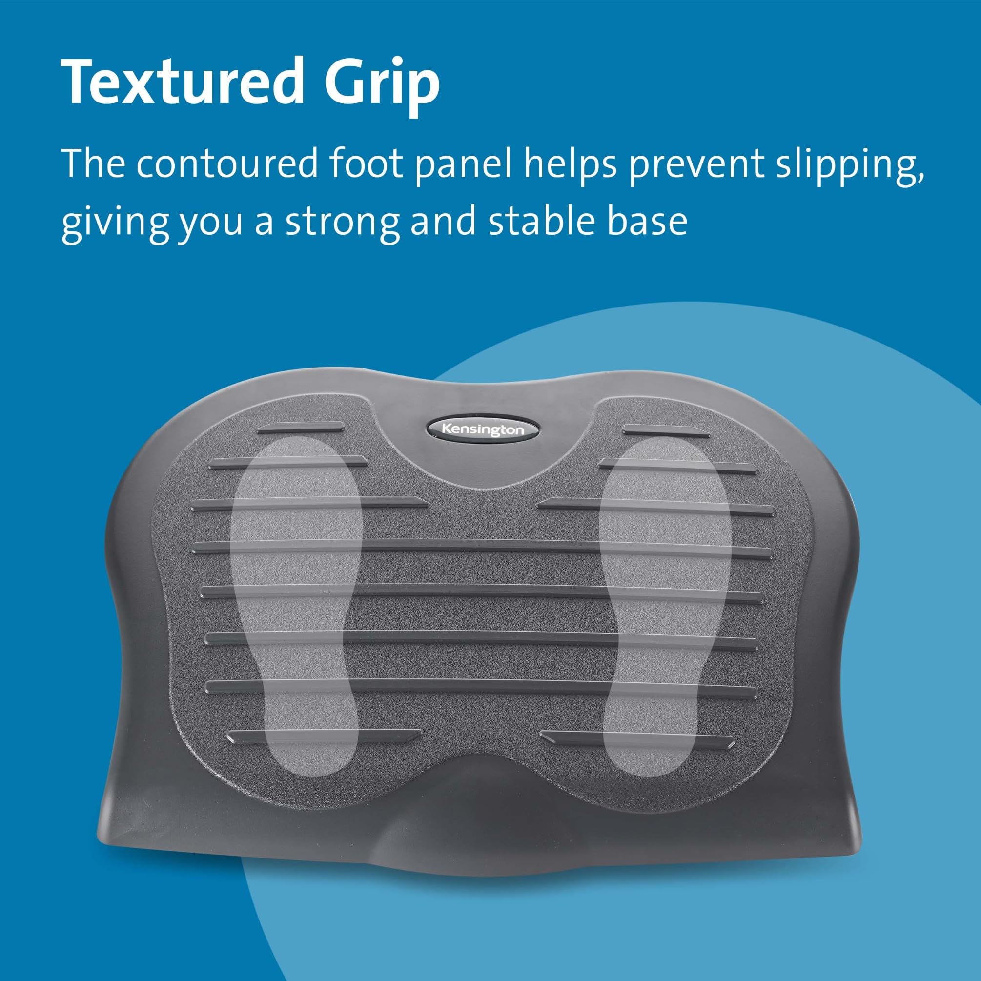Kensington SoleSaver Adjustable Ergonomic Foot Rest - 3 Tilt Settings | Textured Surface | Black Plastic 4