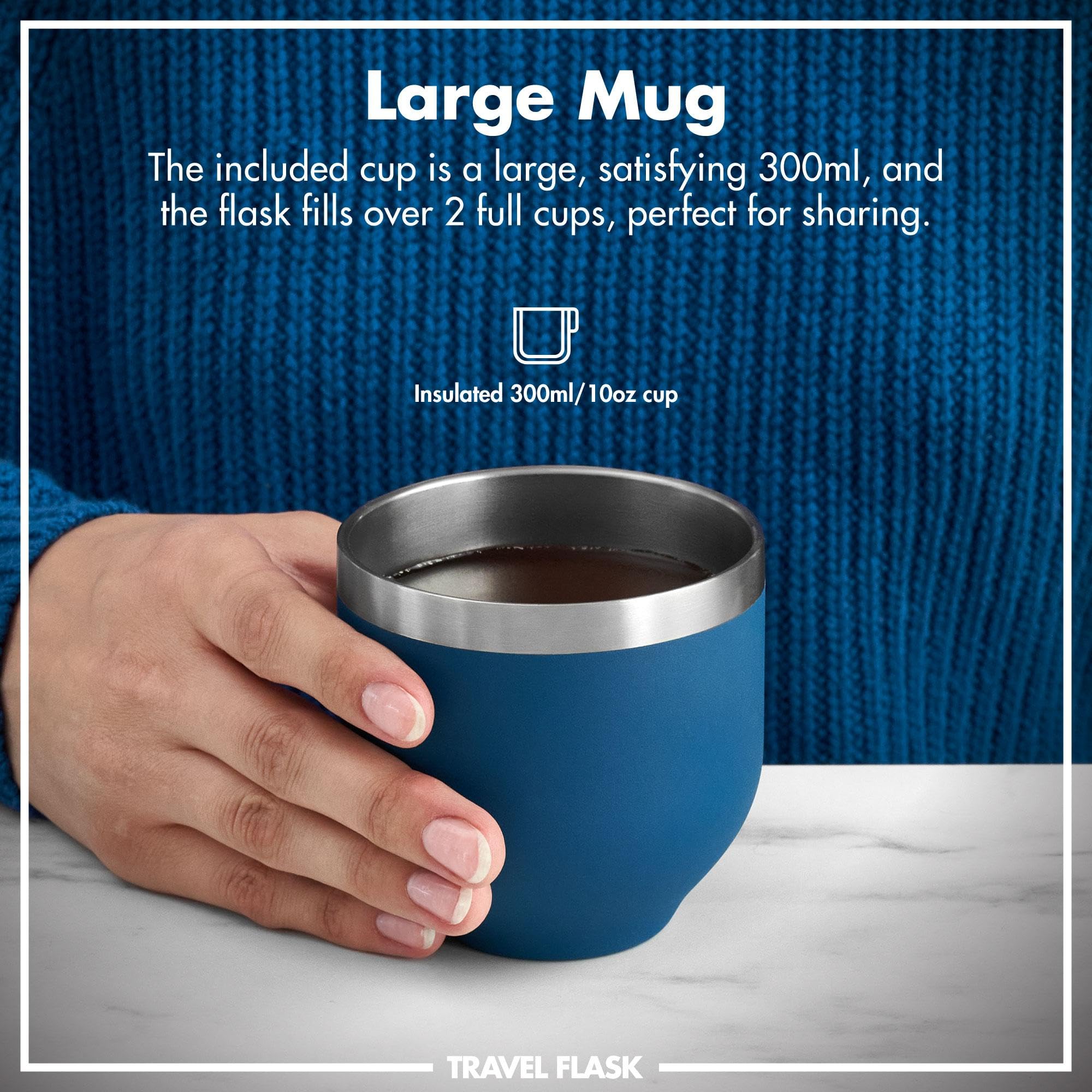 Ion8 ThermoShield Vacuum Insulated Flask - 700ml | Keeps Hot/Cold 12+ Hrs | Deep Teal 3