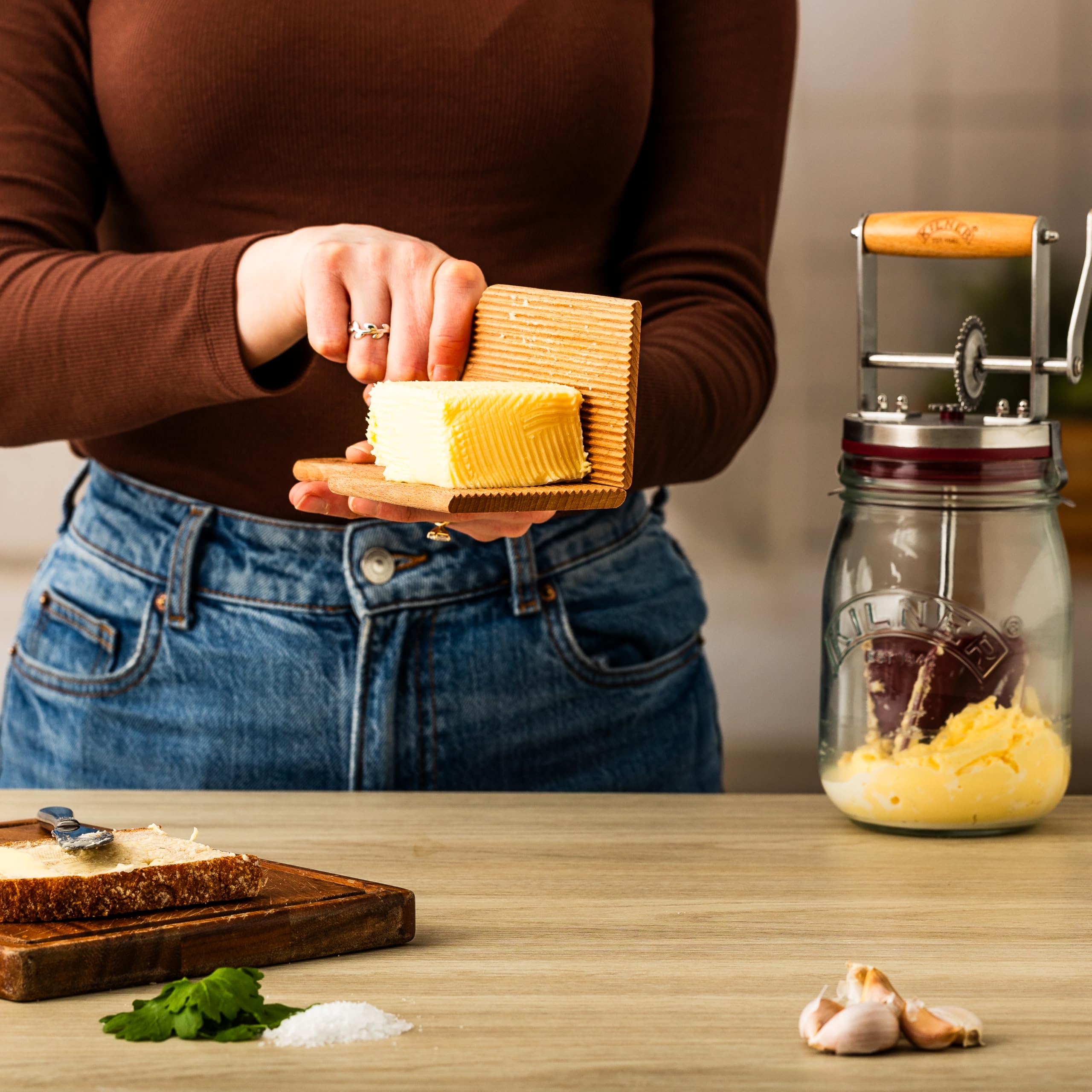 Kilner Butter Paddles Set of 2 Natural Beech Wood Paddles for Shaping Homemade Butter | 23cm Length 7