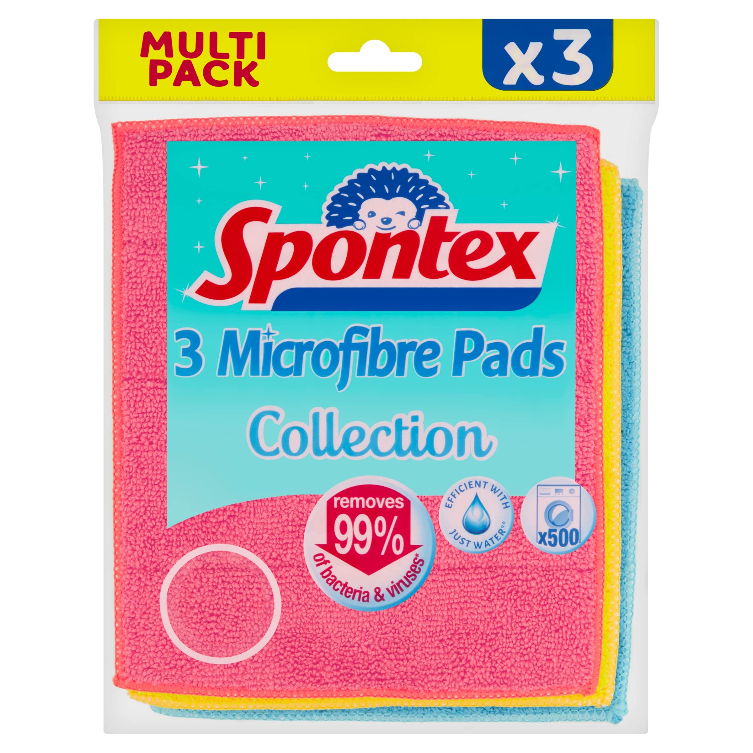 Spontex Magic Effect Microfibre Cleaning Cloths - 3 Count | Extra Absorbent | Machine Washable 1
