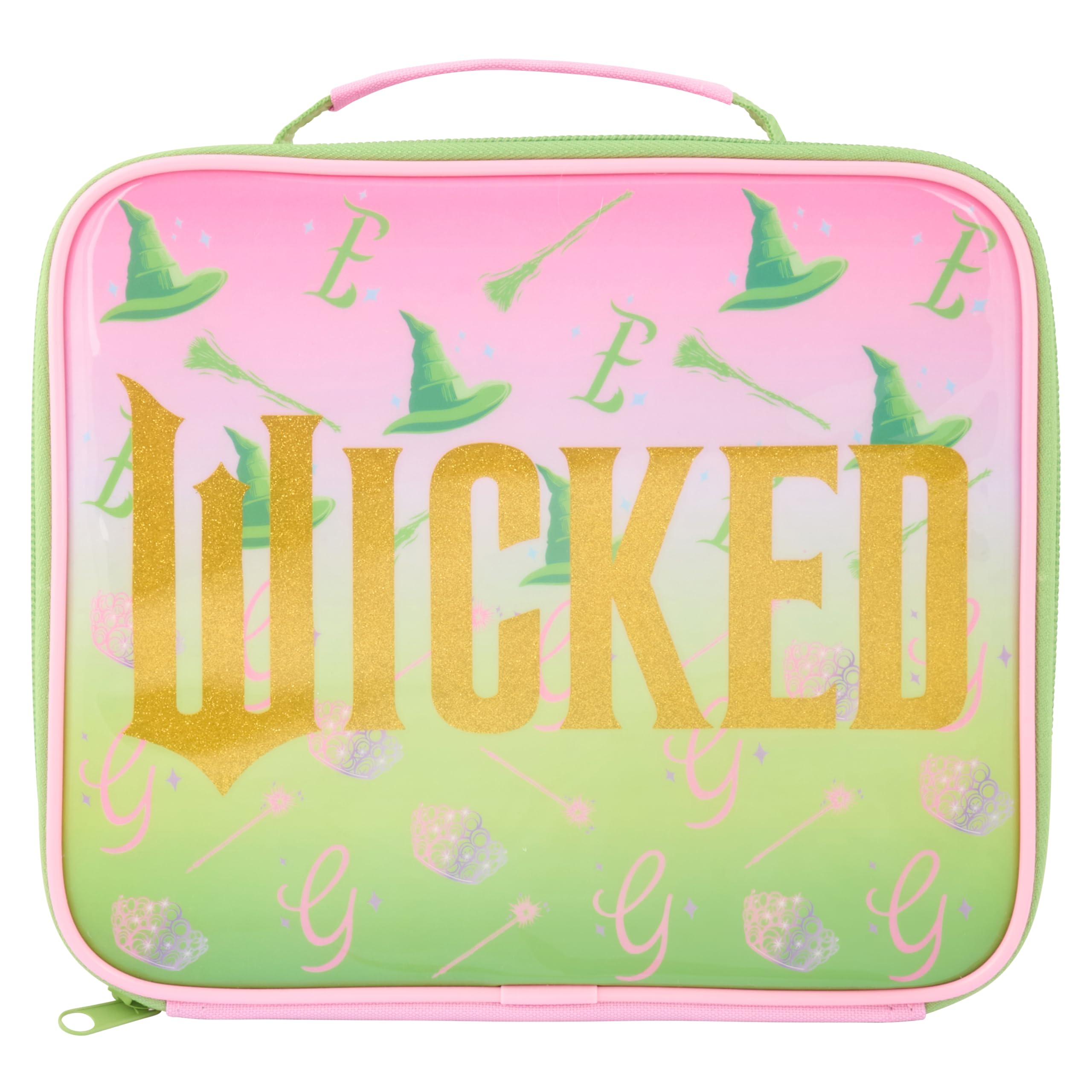 Wicked Insulated Lunch Bag - Officially Licensed Wicked 2 Movie Design | Leakproof, Durable, Pink & Green 1