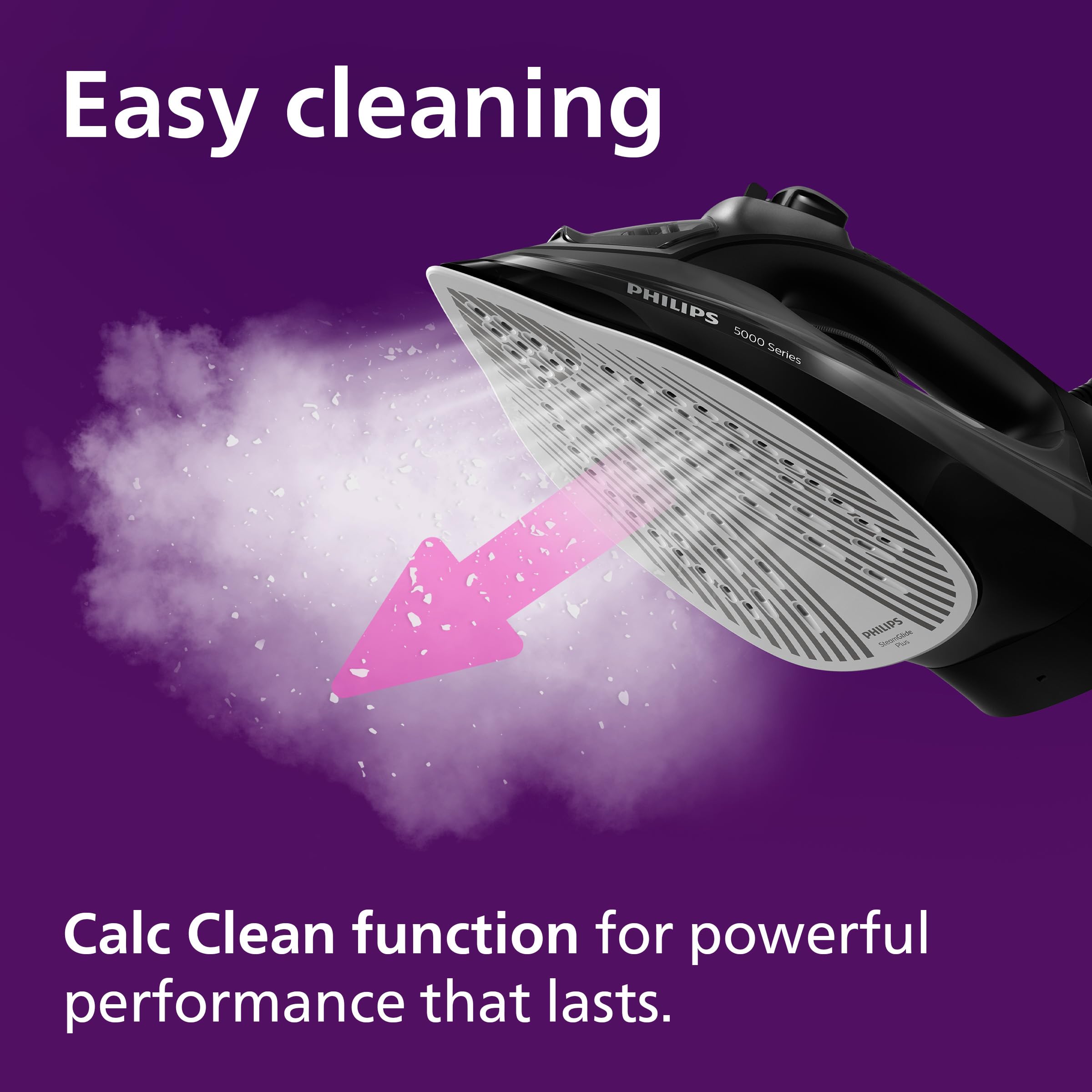 Philips Steam Iron 5000 Series - 2600W Quick Heat-Up | 45g/min Continuous Steam | 200g Boost 7