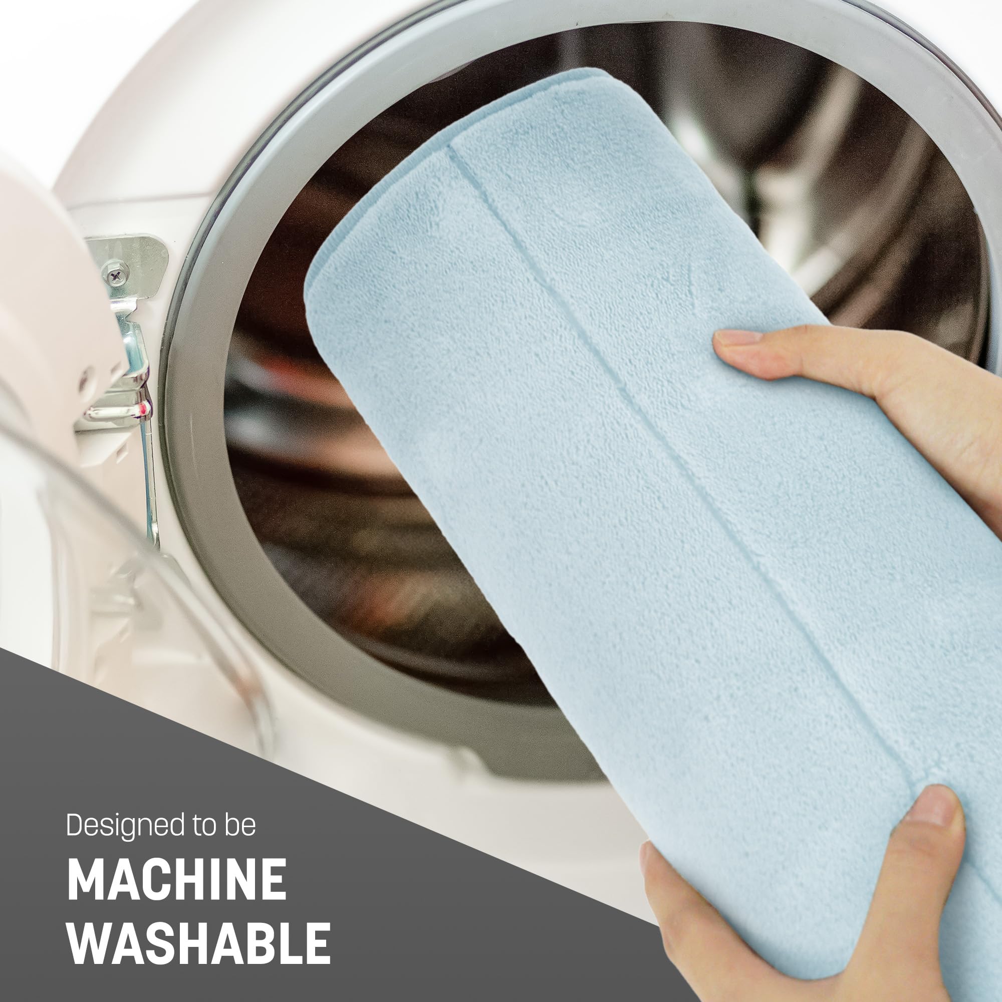 KEPLIN Memory Foam Bath Mat - Ultra-Soft, Highly Absorbent | 40 x 60 cm | Light Blue 6