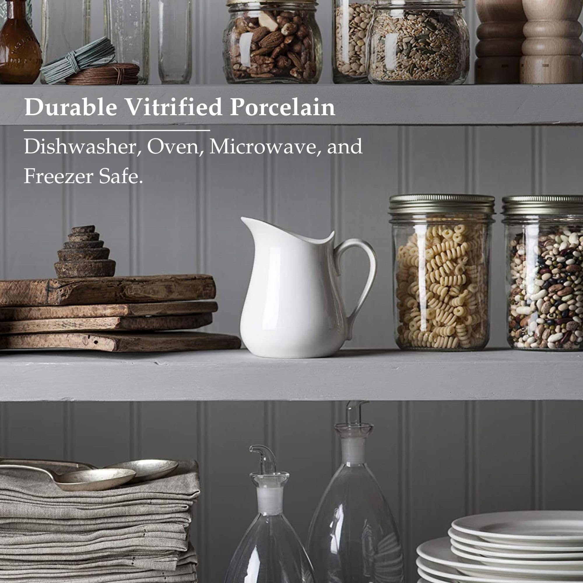 WM Bartleet & Sons Porcelain Traditional Jug - 450 ml | Oven Safe | Dishwasher Safe 6