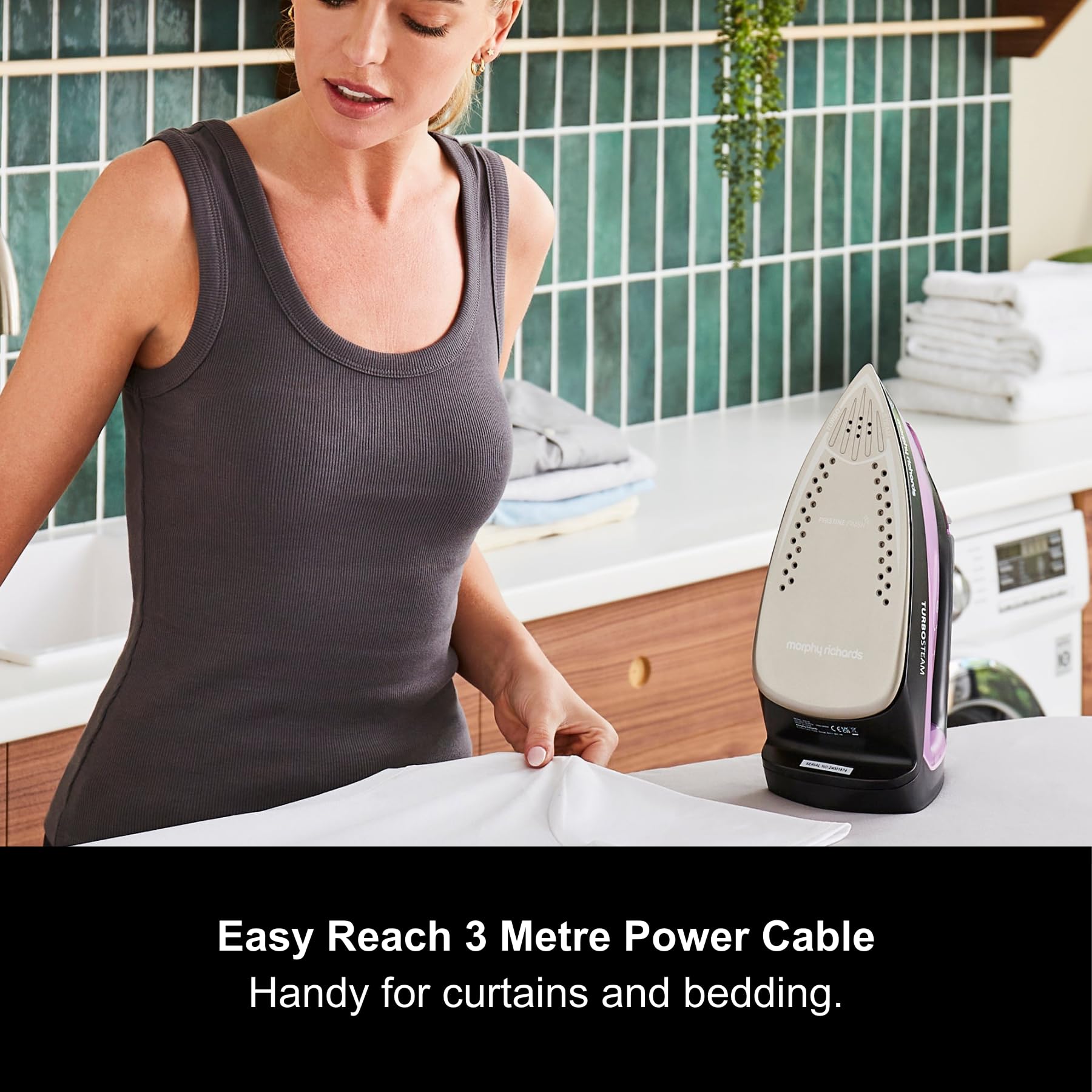 Morphy Richards Turbosteam Steam Iron - 2800W Power | 170g Boost | 380ml Tank | Ceramic Soleplate 4