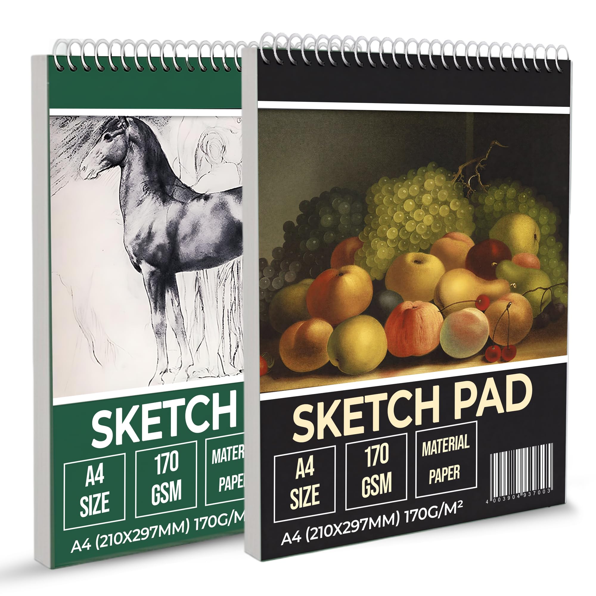 G4GADGET Sketchbook - 2 Pack A3 Drawing Pad | 170 GSM Thick Paper | Wiro Bound 1