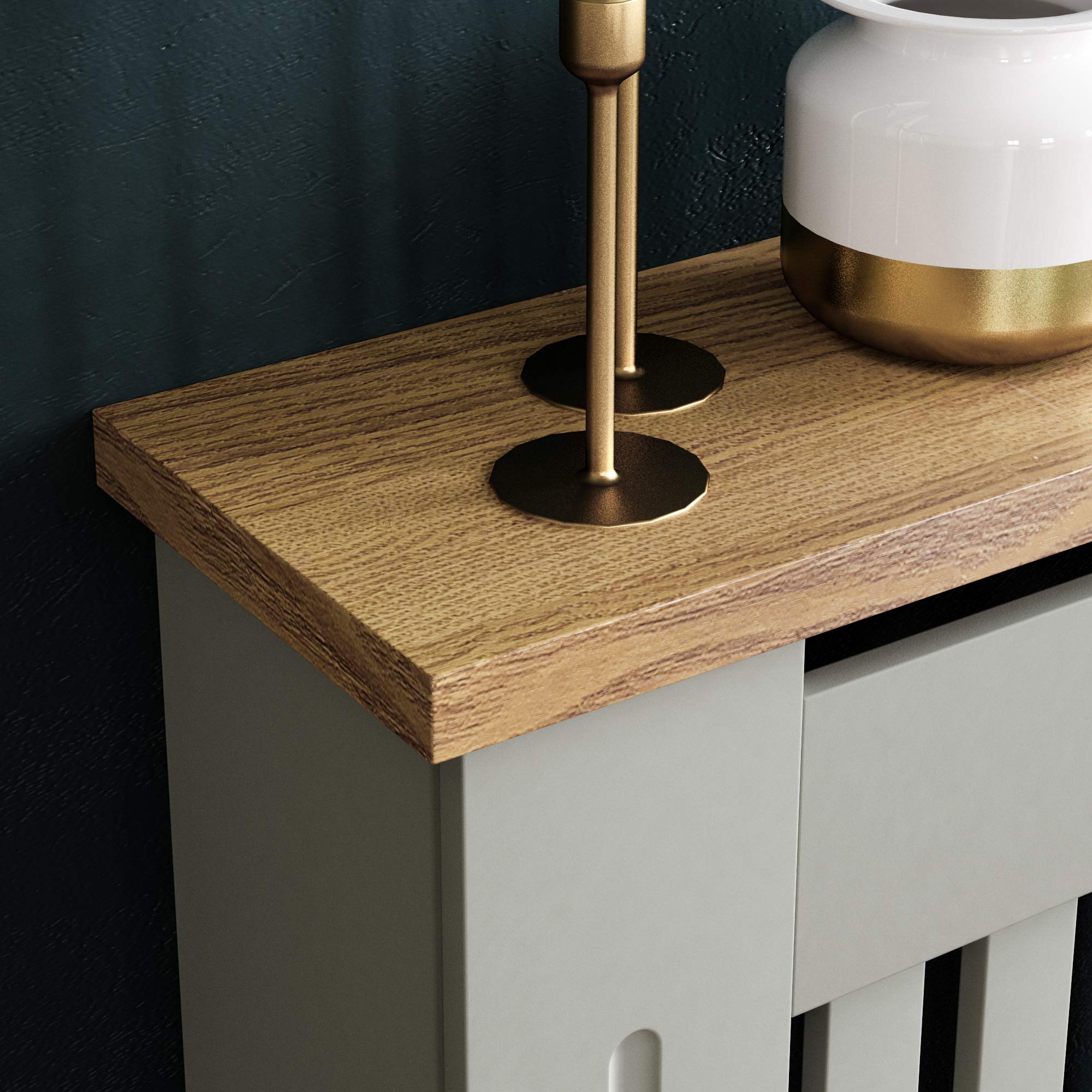 Vida Designs Arlington Radiator Cover - Large | Olive Grey | Engineered Wood 4