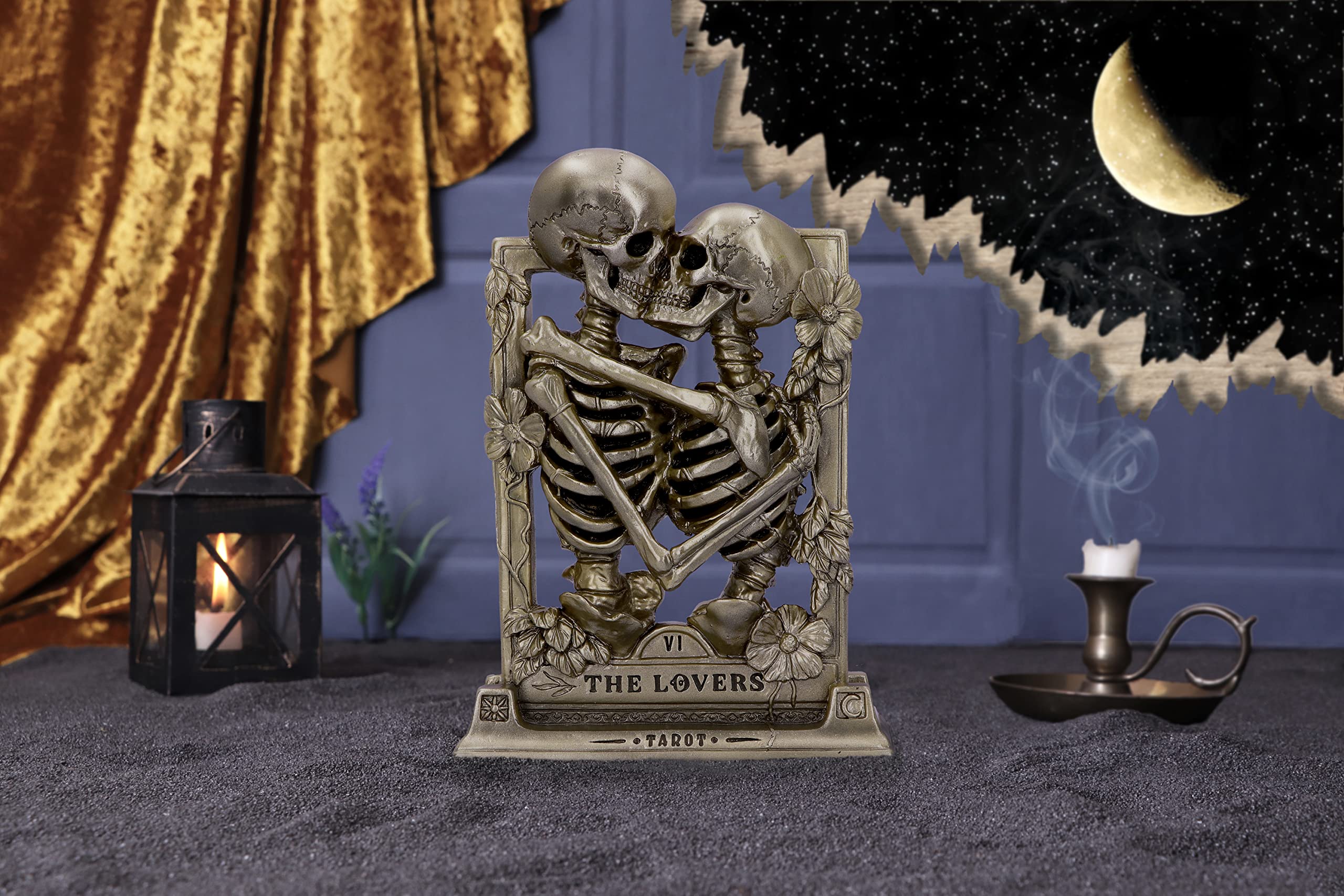 Nemesis Now The Lovers Skeleton Figurine - Gothic Bronze Ornament | 20.5cm Height 6