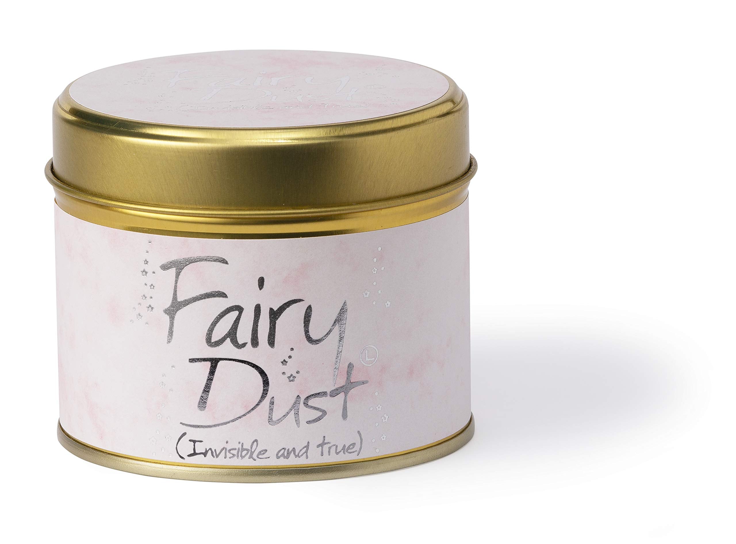 Lily-Flame Fairy Dust Tin Candle - Pink Wax, 35 Hour Burn Time | Vegan & Cruelty-Free 3