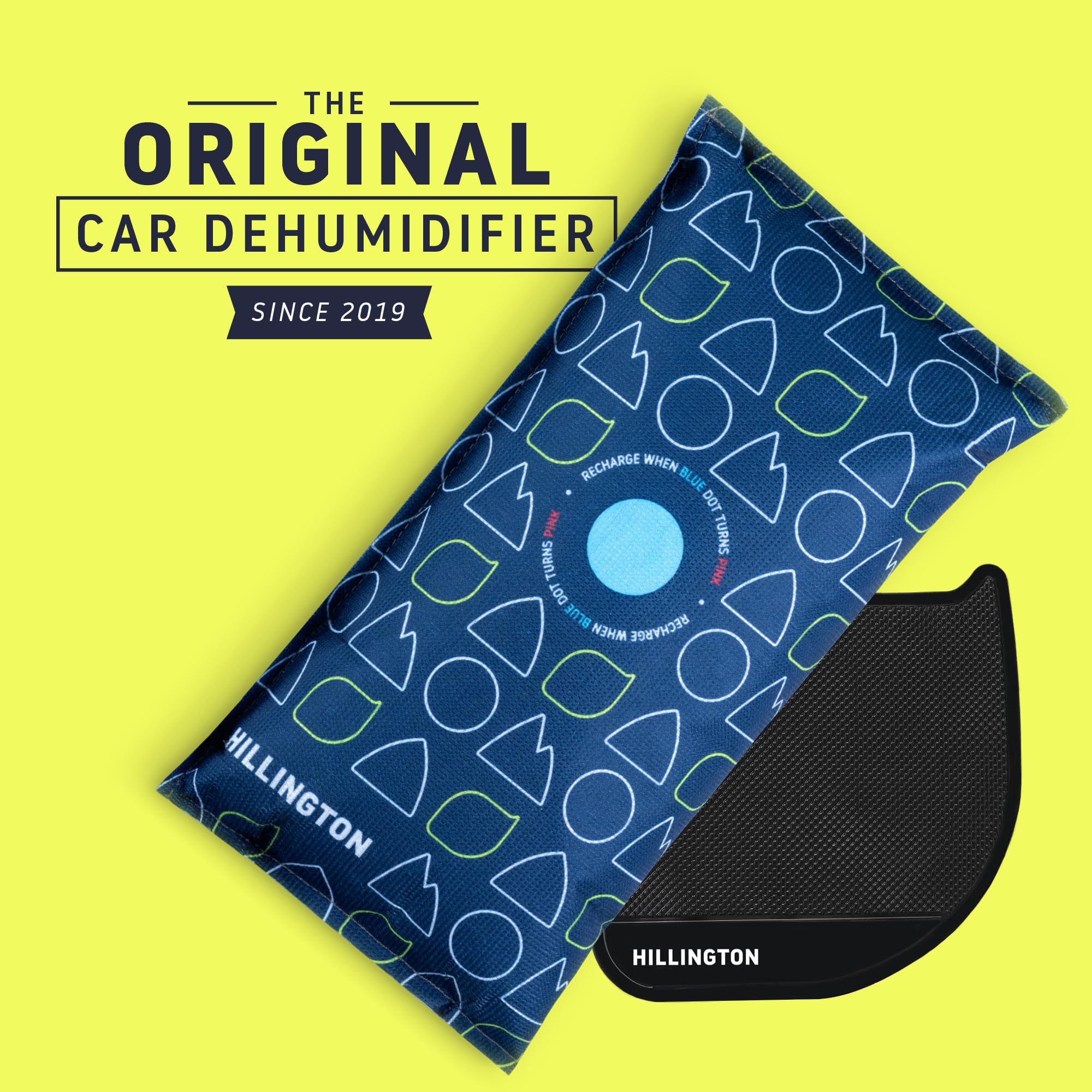 Hillington Reusable Car Dehumidifier Bag - 1kg Moisture Absorber (2-Pack) | Portable Blue Unit 2