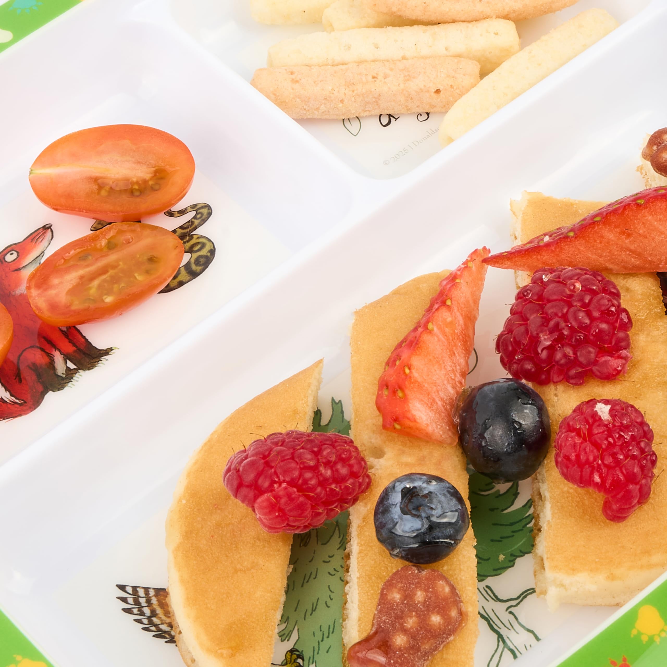 Gruffalo Children's Divided Dinner Plate - 3 Sections, BPA-Free Polypropylene, Green 7