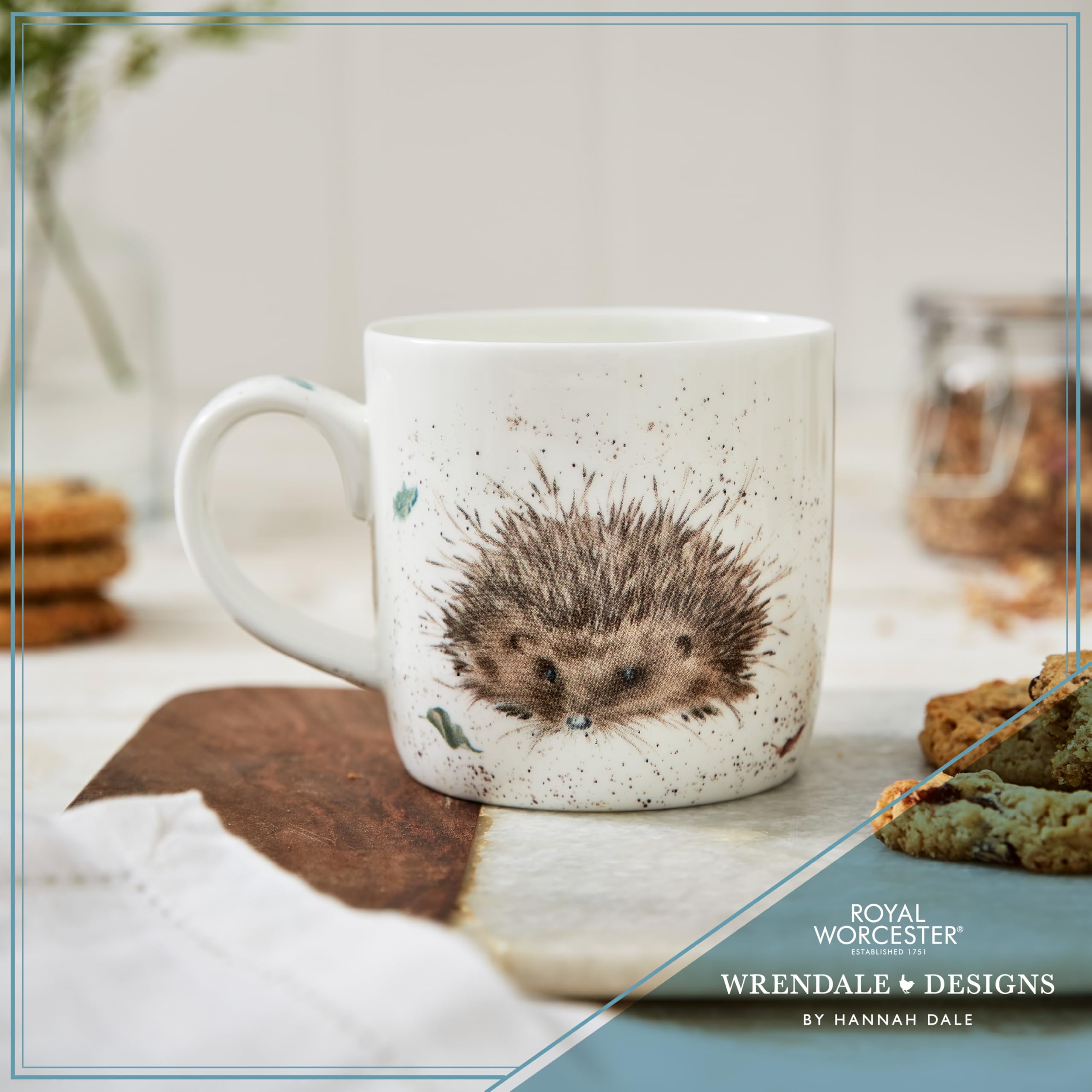 Royal Worcester Wrendale Designs Awakening Hedgehog Single Coffee Mug | Fine Bone China | 310ml 3