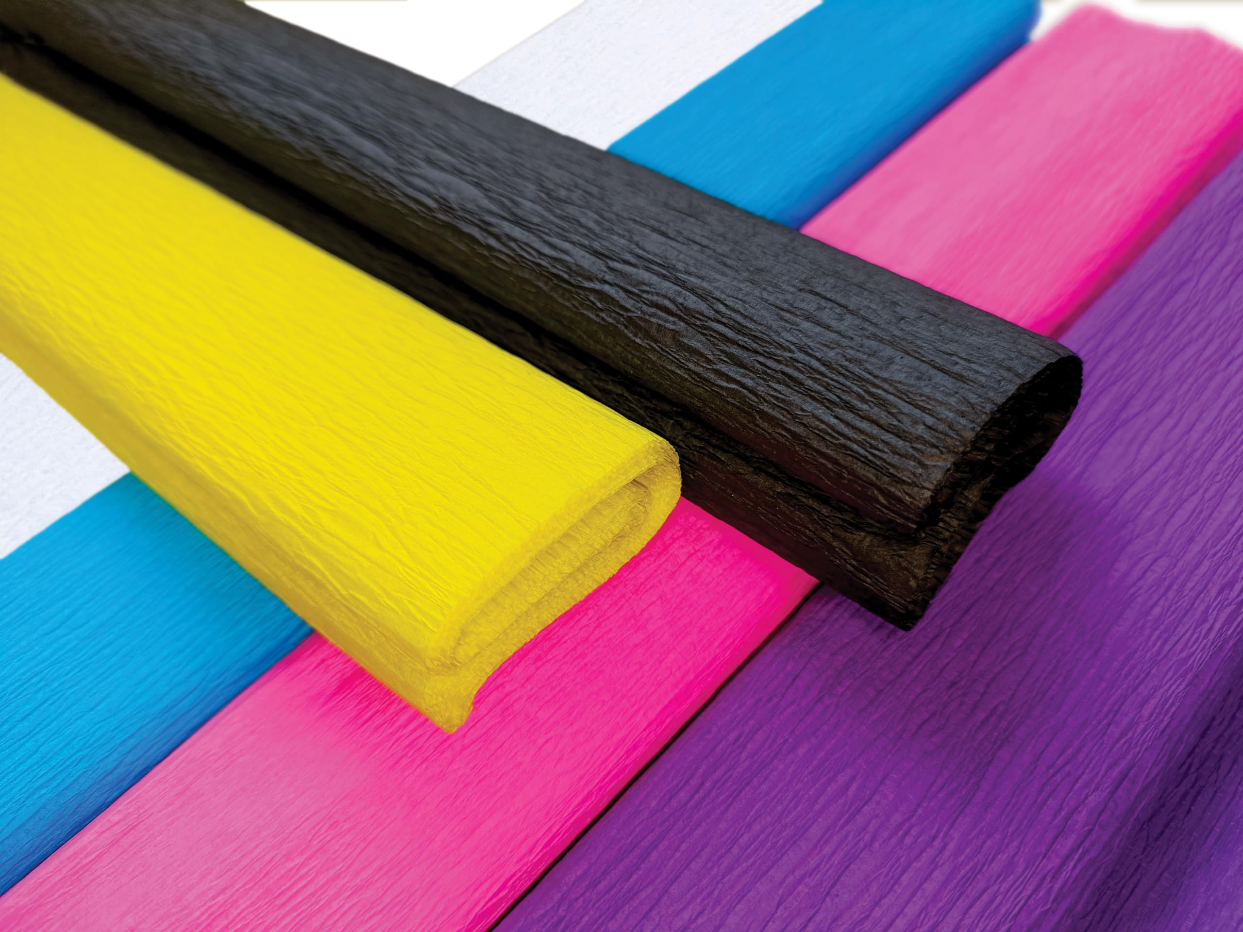 Interdruk Crepe Paper Rolls - 10 Pack Classic Colours | 25 x 200 cm | 28 gsm 2