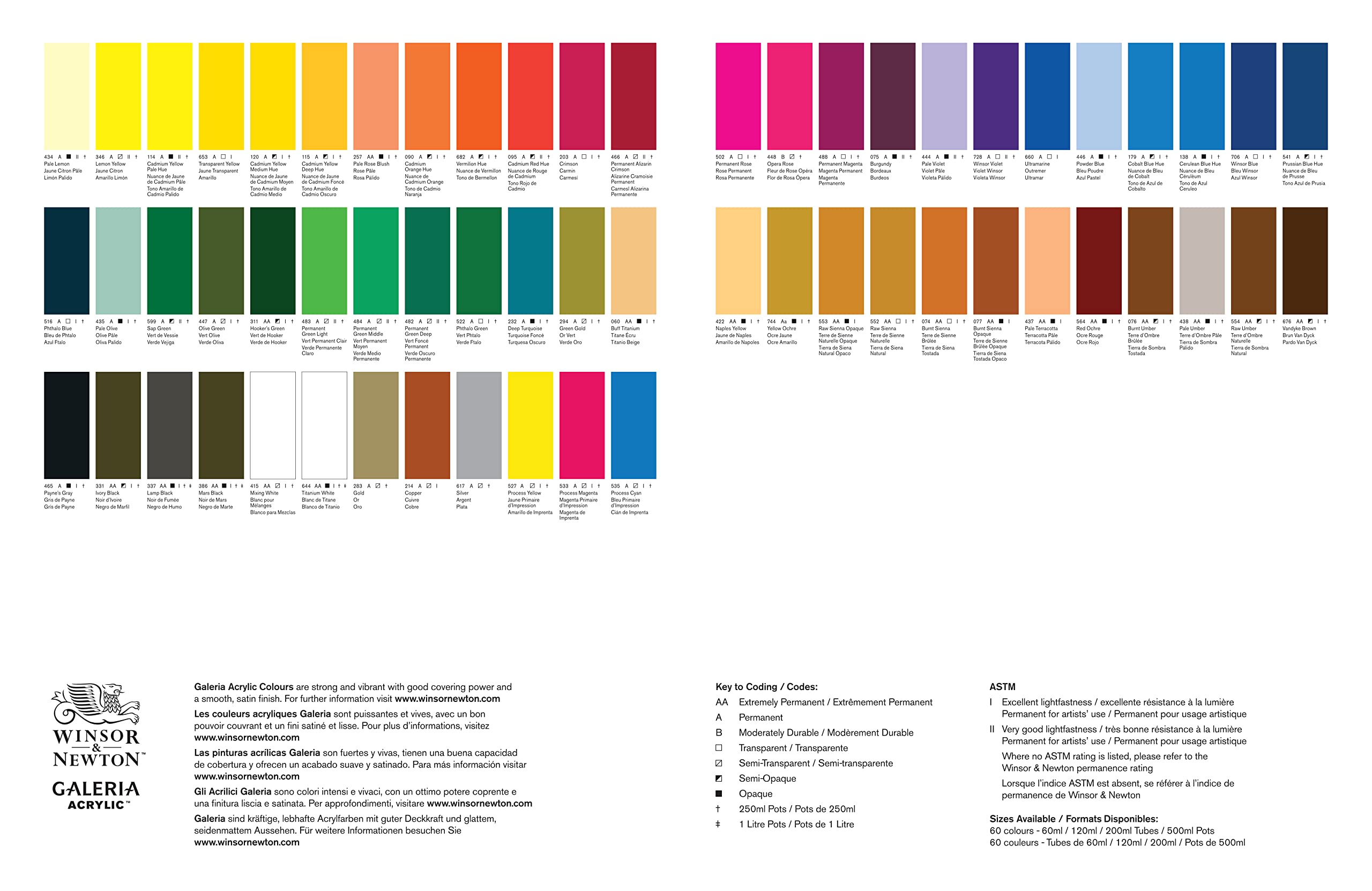 Winsor & Newton Galeria Acrylic Paint - Cadmium Yellow Medium Hue | 500ml Liquid Bottle 6