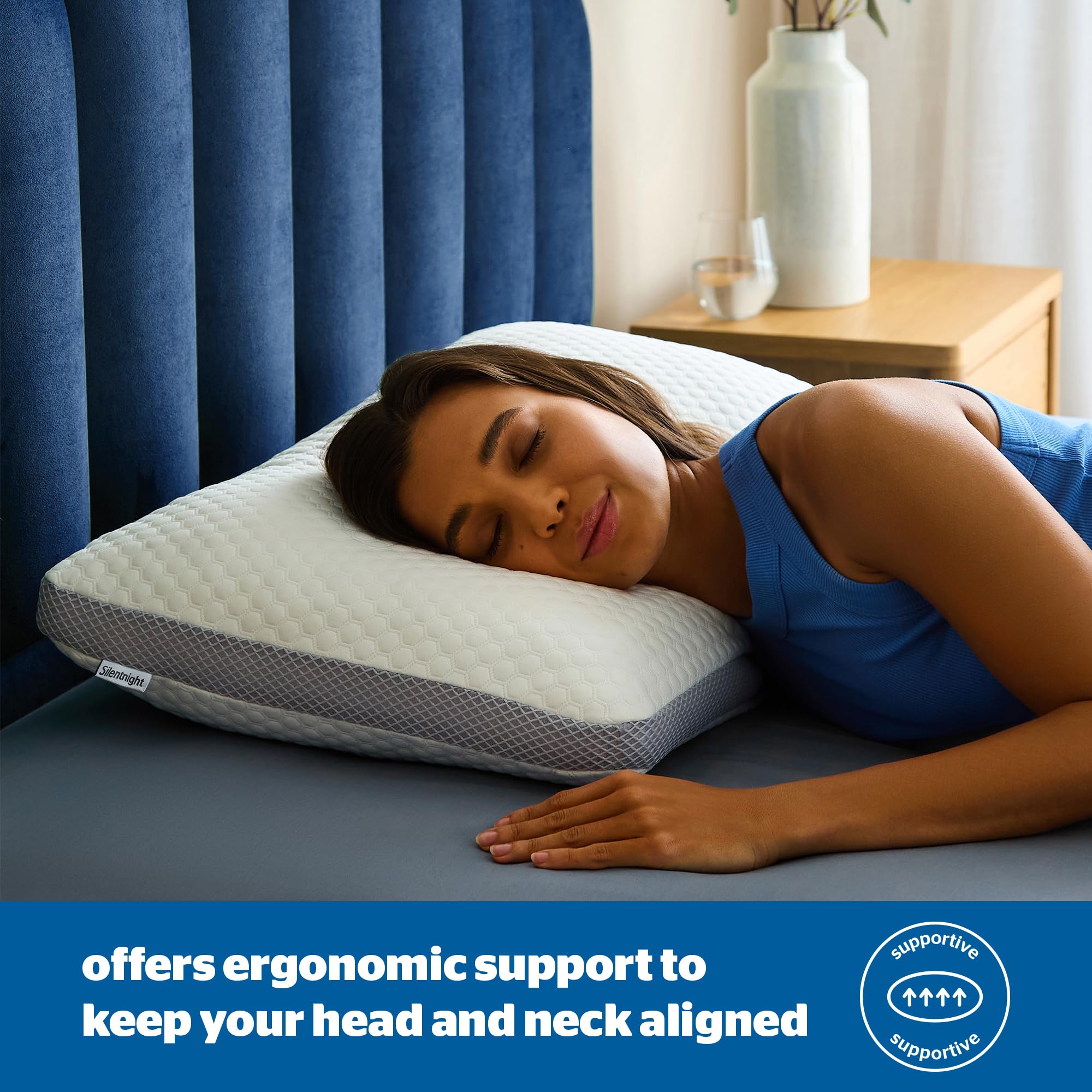 Silentnight Adjustable Shredded Memory Foam Standard Pillow - Hypoallergenic, White, 1 Pack