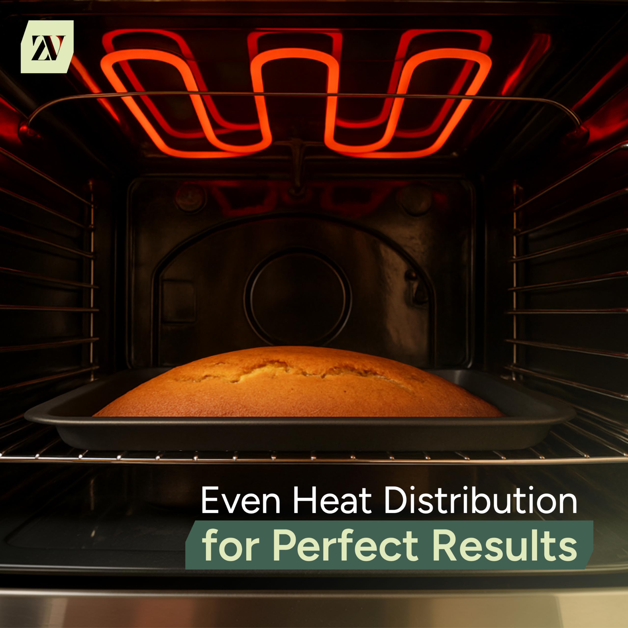 Zuvo Carbon Steel Baking Sheets - 3 Pack Non-Stick Oven Trays | 32cm 6