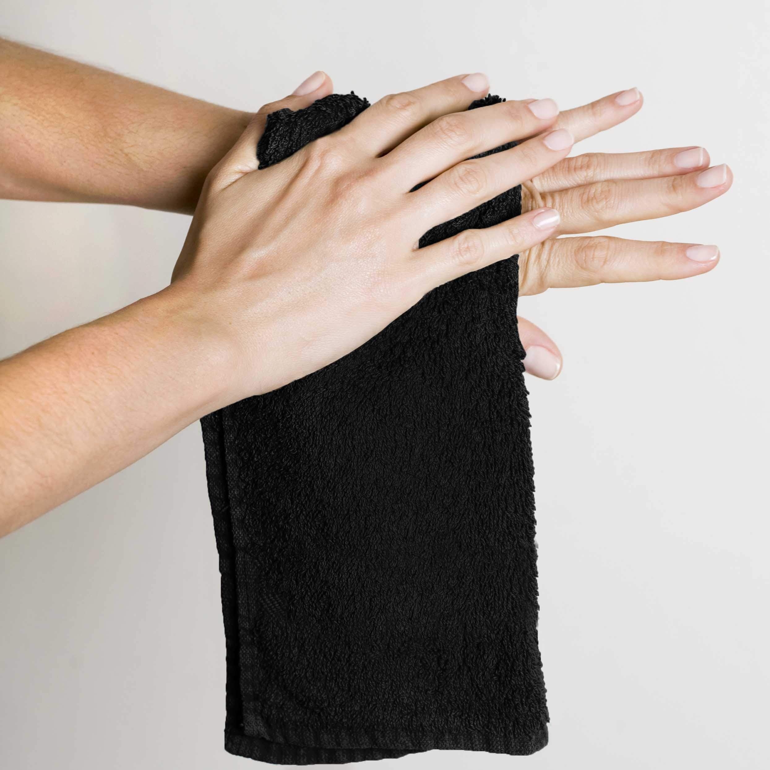Utopia Towels 100% Ring Spun Cotton Washcloths Set - Black, 12 Pack, 12x12 Inches 8