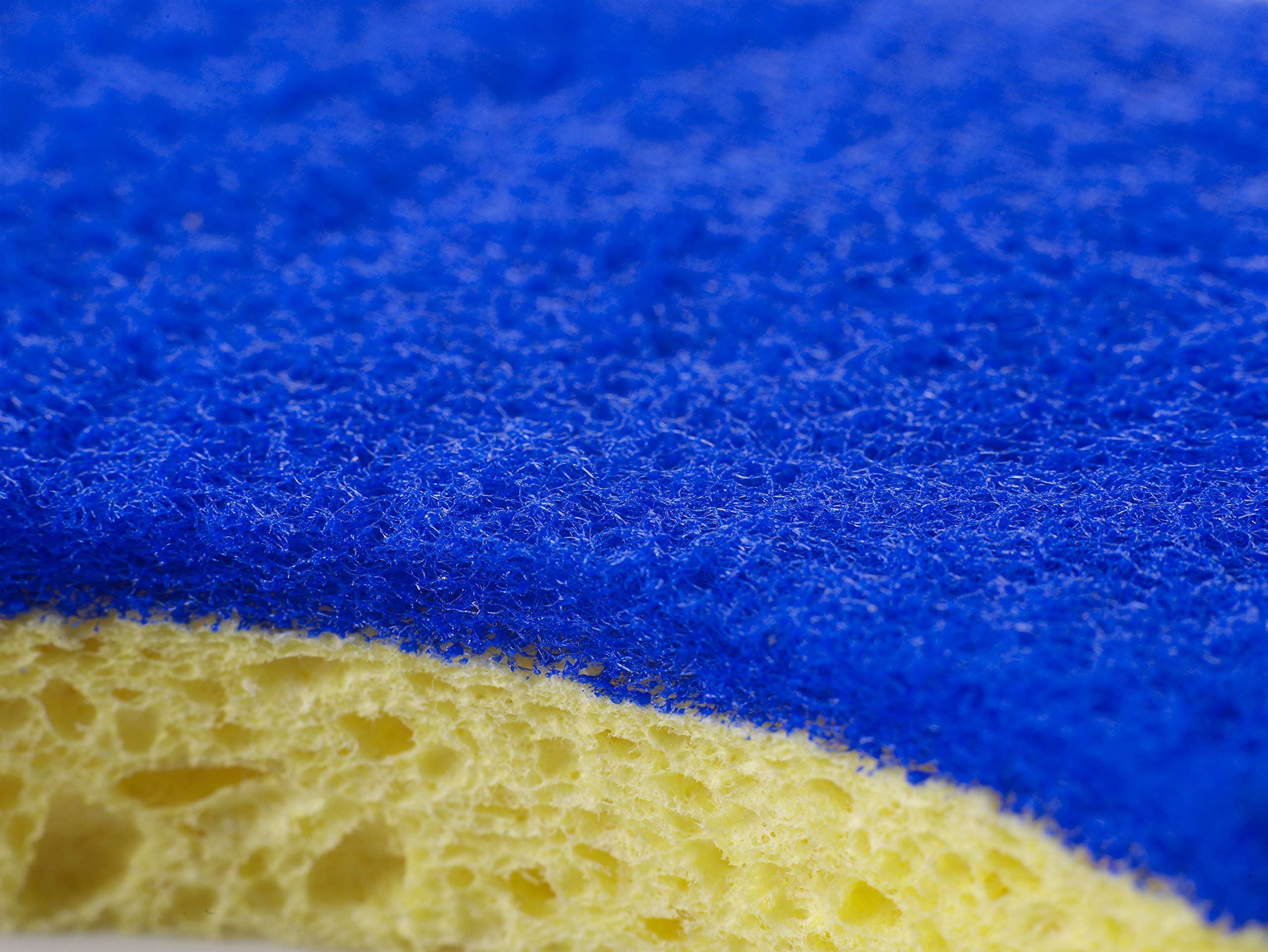 Spontex Non Scratch Super Absorbent Sponge Scourers - Pack of 2 Yellow Sponge Blue Scourer 4