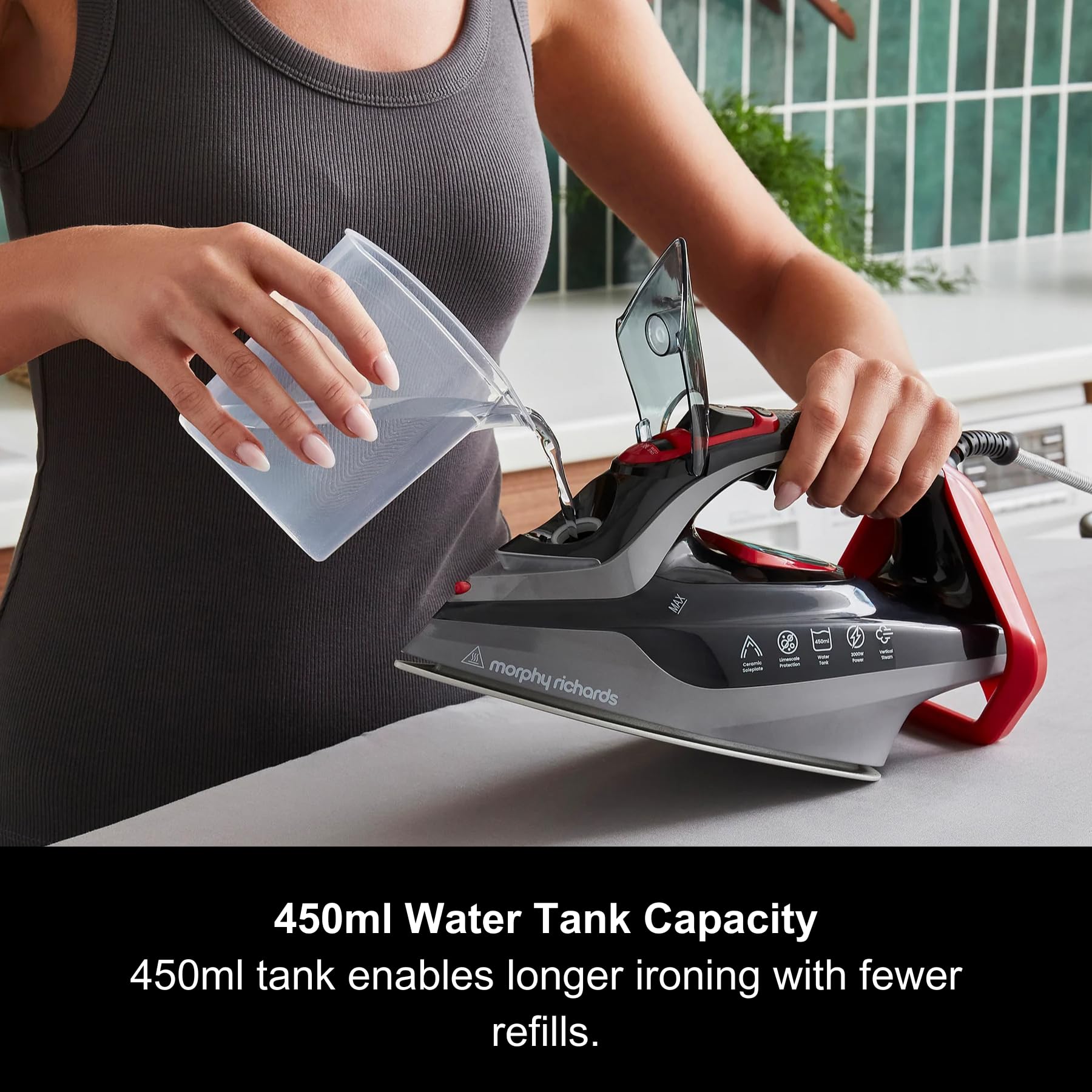 Morphy Richards Powersteam Elite LED Steam Iron - 3000W Power | 35g/min Steam | Ceramic Soleplate 5