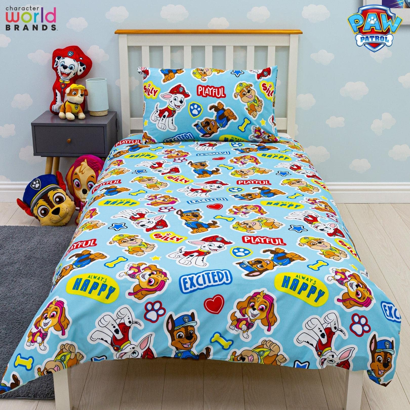 Character World PAW PATROL Single Duvet Cover Set | Pupster Design Reversible | 100% Polyester 4