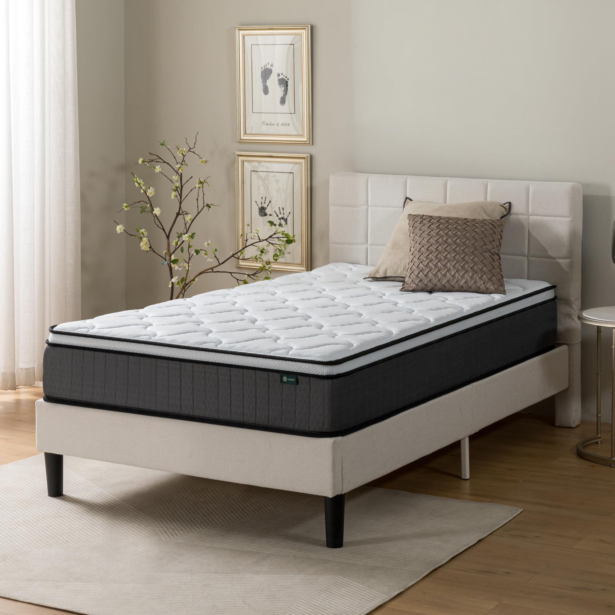 Zinus Memory Foam & Pocket Spring Mattress - Single (90x190 cm) - 10'' Height - Medium Firm 2