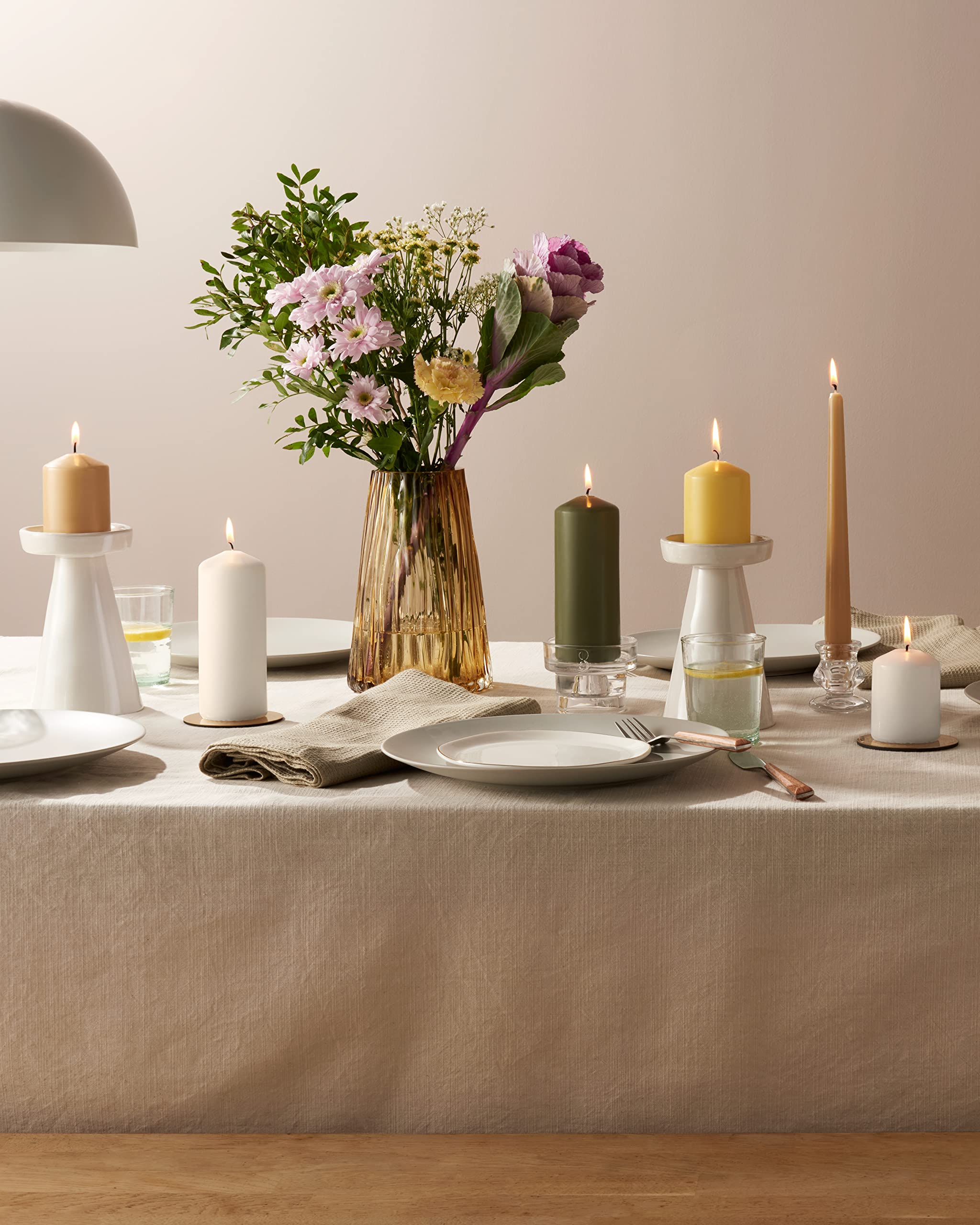 BOLSIUS Dinner Candles - Paraffin Wax | 7.5 Hour Burn Time | Box of 10 Ivory Taper Candles 3
