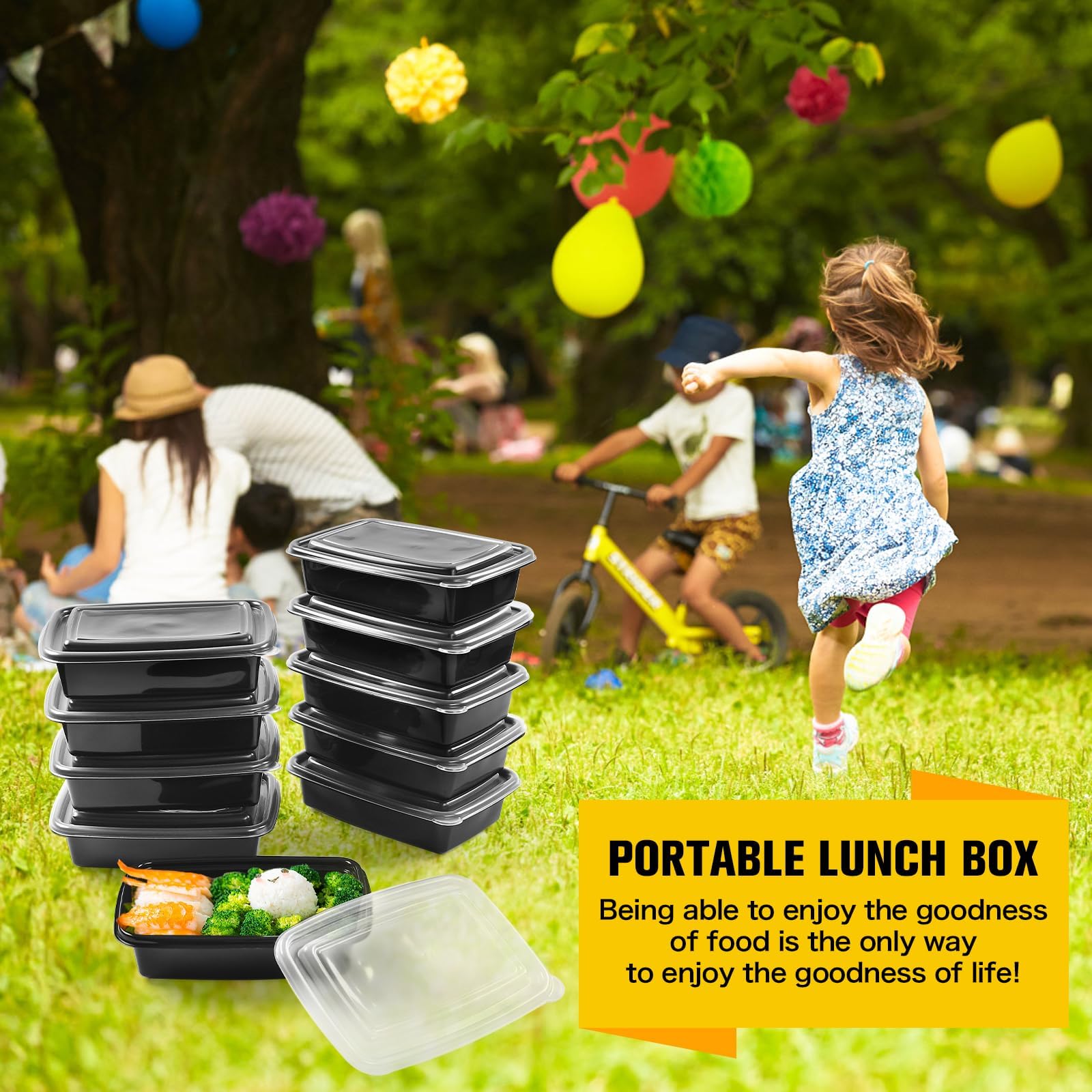 Rainberg 20PK Meal Prep Containers Reusable, BPA Free Food Storage Containers with Lids, 28oz 4