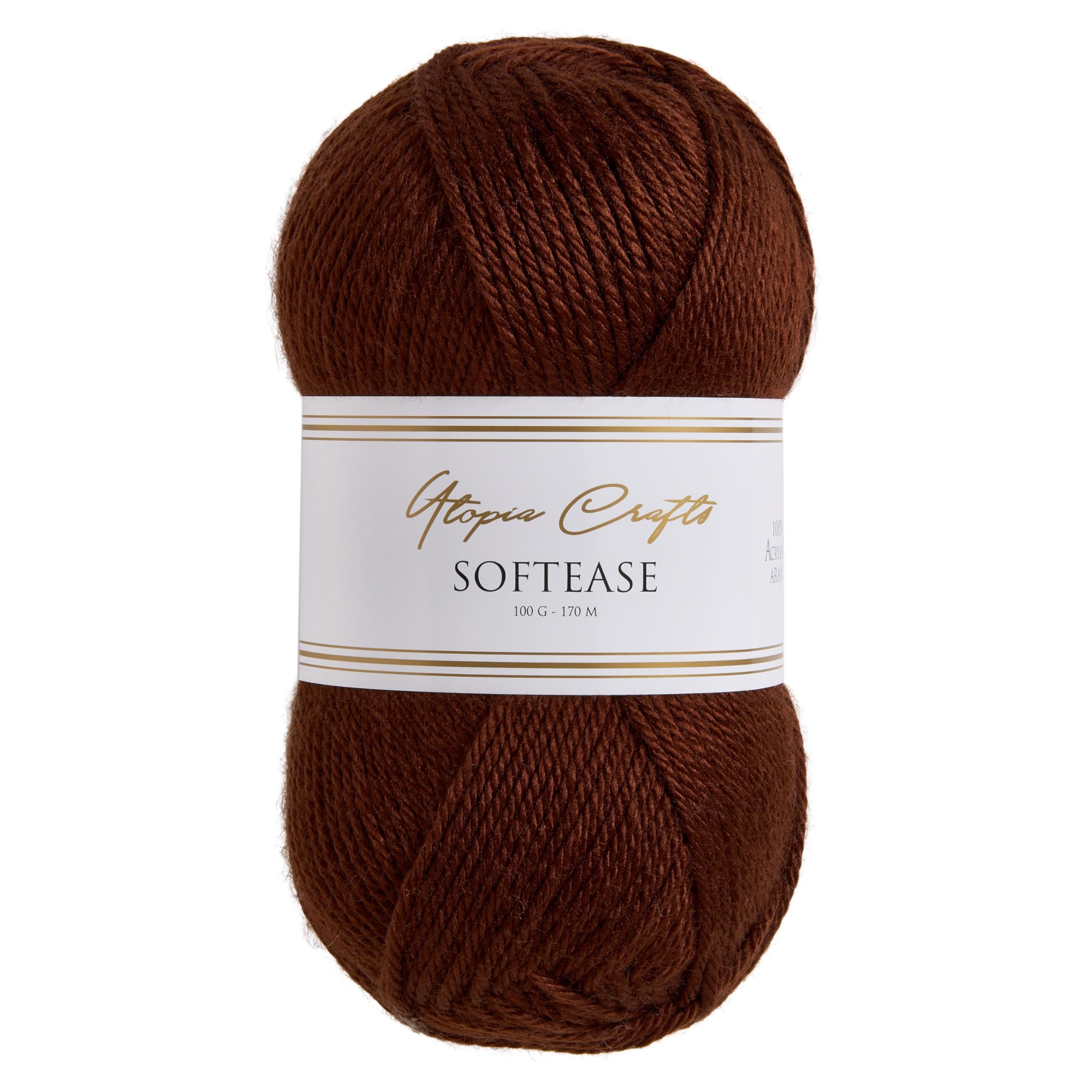 Utopia Crafts Softease Aran Weight Yarn - 100% Acrylic, 100g Skein | Vegan Certified 1