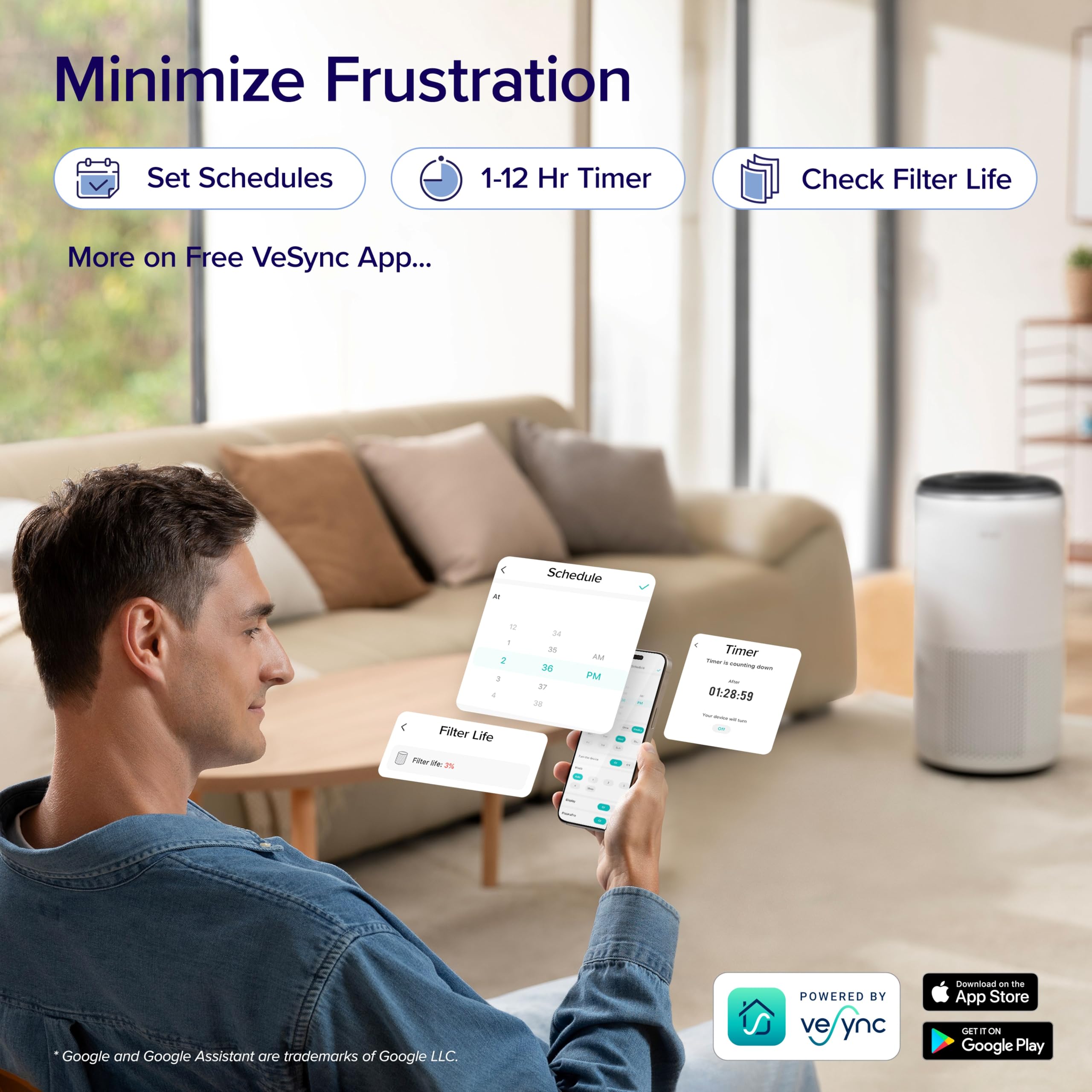 Levoit Core 400S Air Purifier Filter Replacement | 3-Stage HEPA Filtration | Covers up to 166m² 6