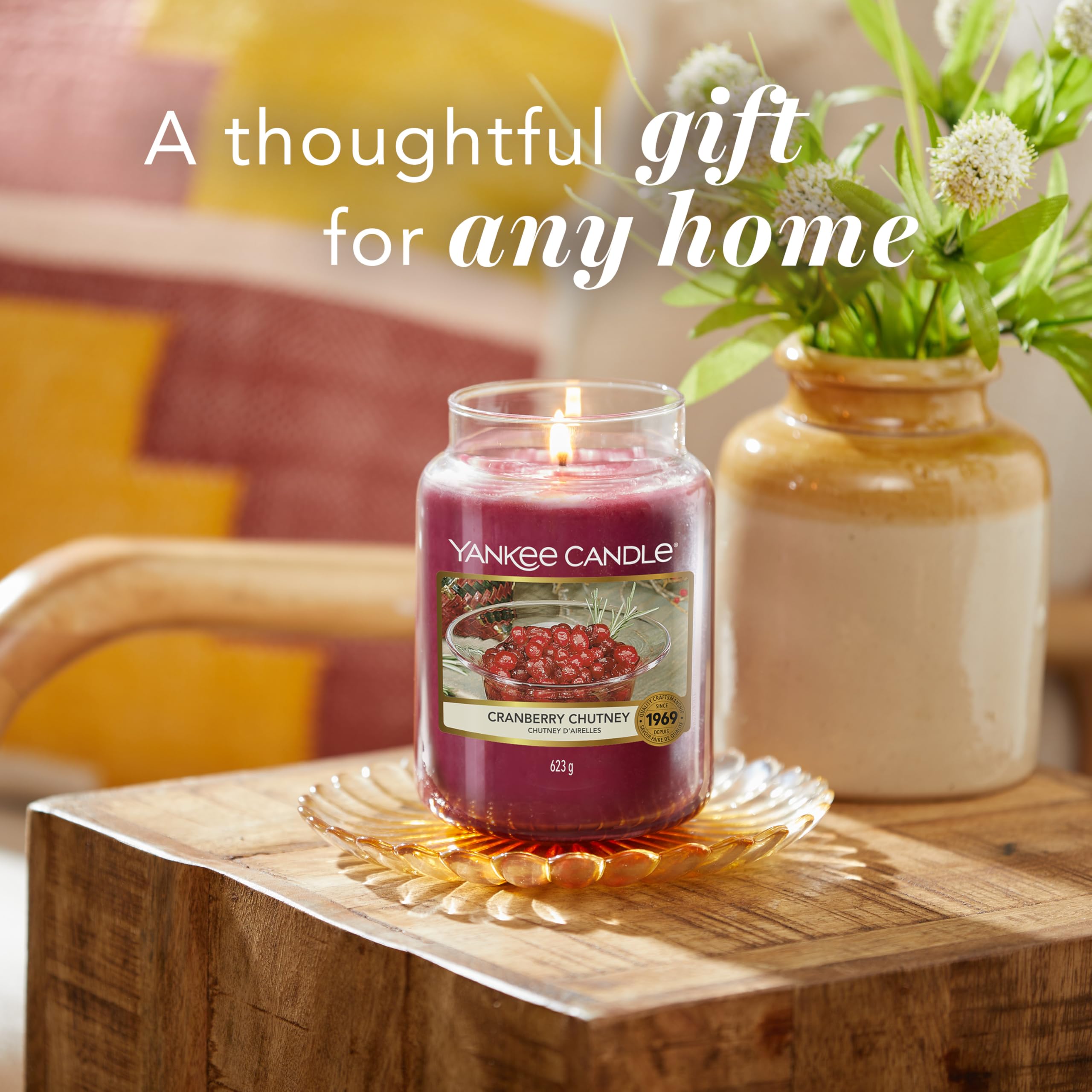 Yankee Candle Scented Candle - Cranberry Chutney Large Jar | Up to 150 Hours | 623g 6