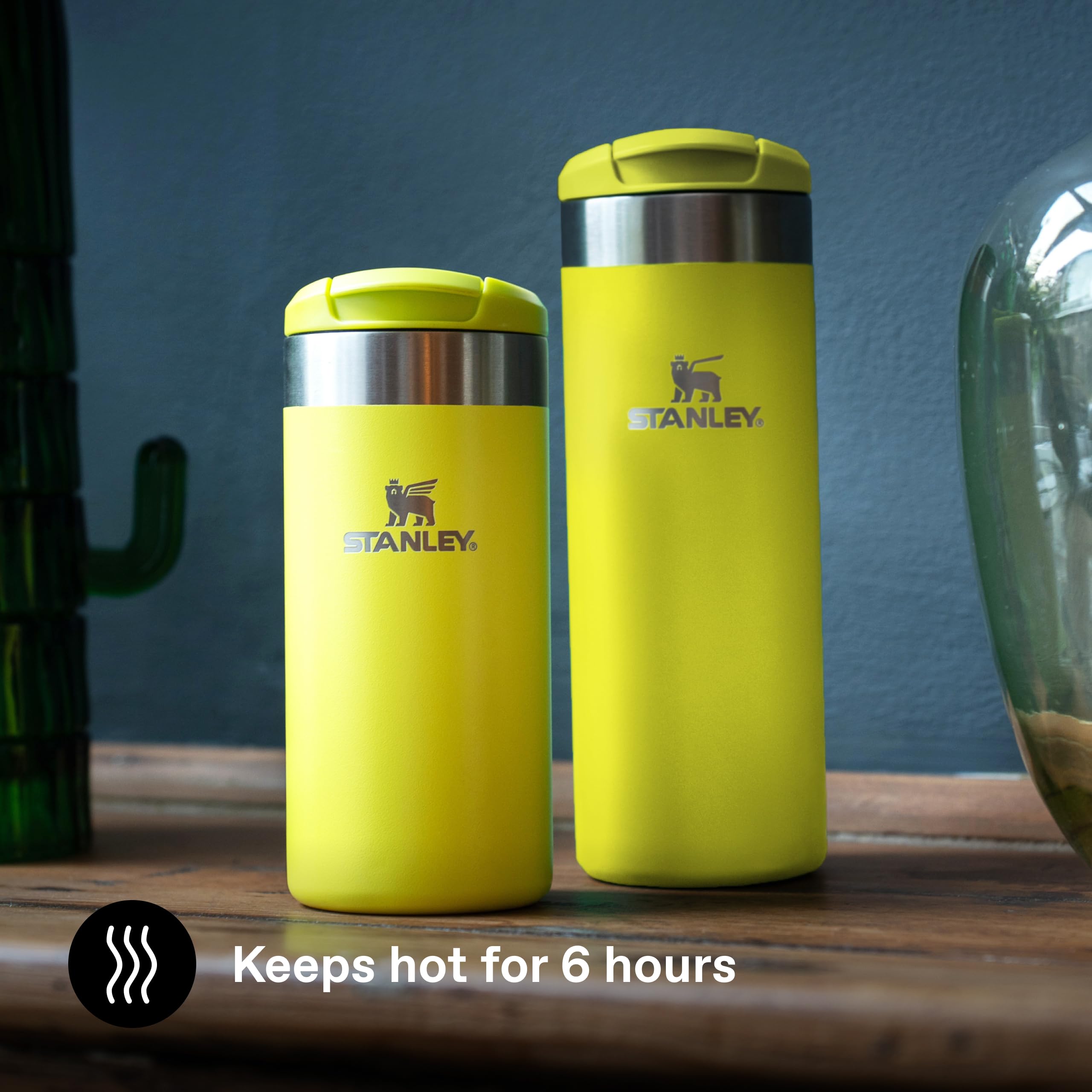 STANLEY Aerolight Transit Travel Mug 0.47L - 6 Hours Hot | 8 Hours Cold | Leakproof | Electric Yellow 4
