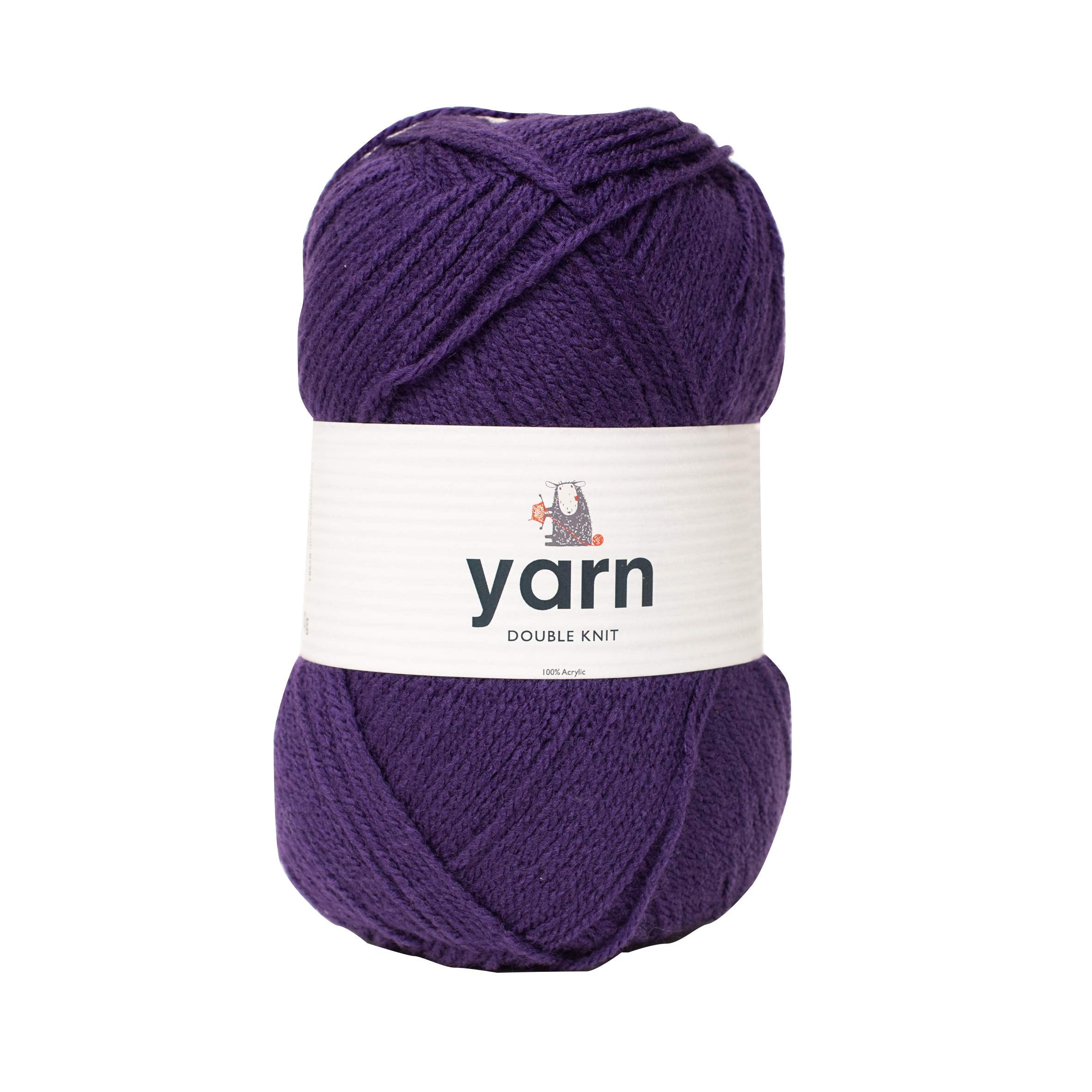 KORBOND DK Purple Yarn - 100g Acrylic Wool | 290m Length | Hypoallergenic Double Knit 1