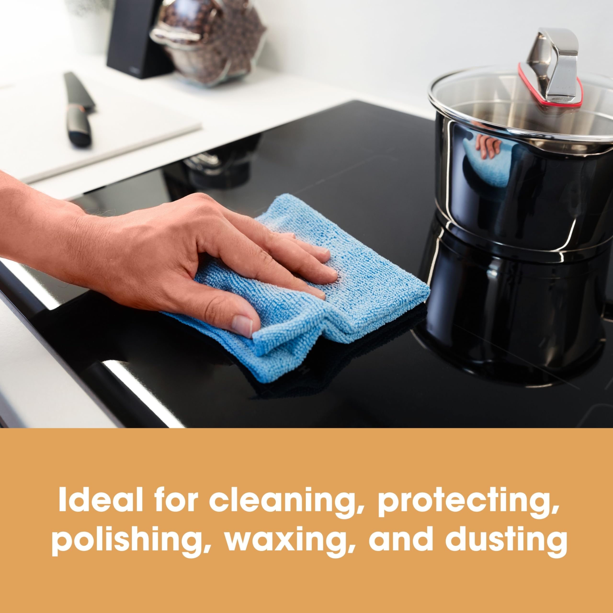 Furniture Clinic Pack of 10 Microfibre Cleaning Cloths - Lint Free, Multi-Coloured | 20cm x 25cm 5
