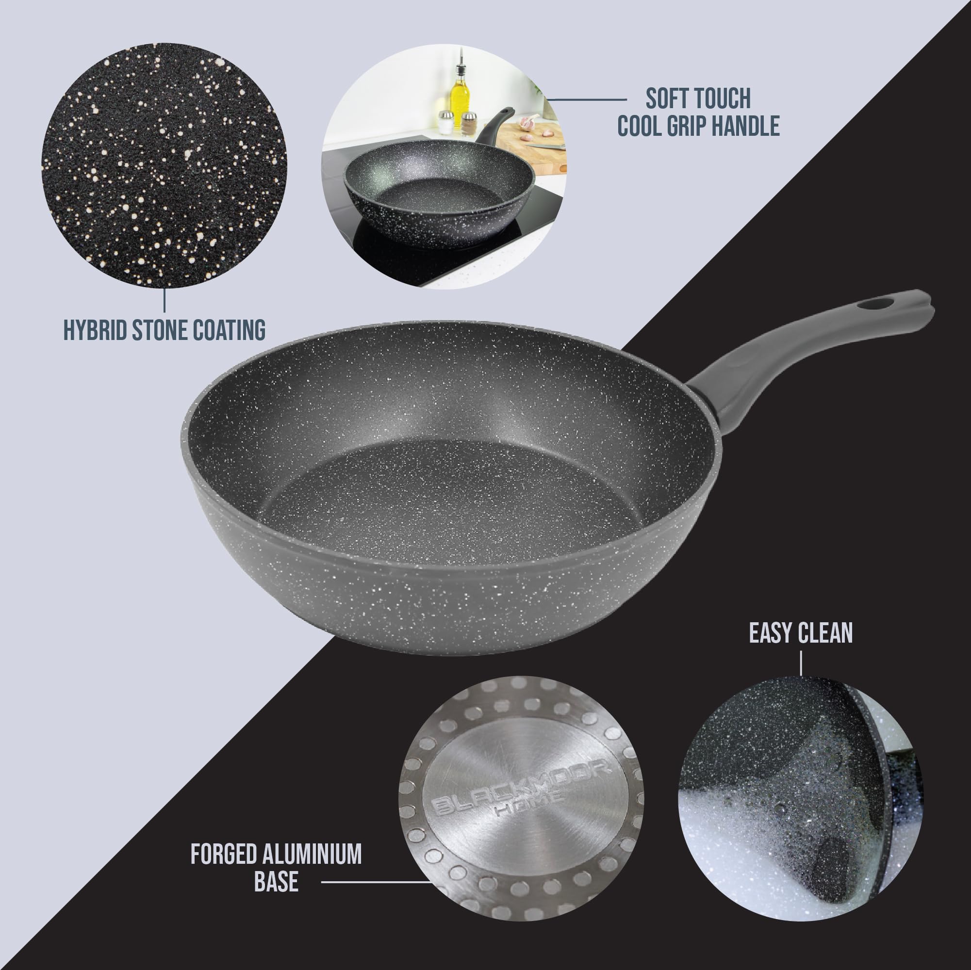 Blackmoor 66199 Classic 28cm Non-Stick Sauté Pan | Induction Compatible | Cool Touch Handle 5