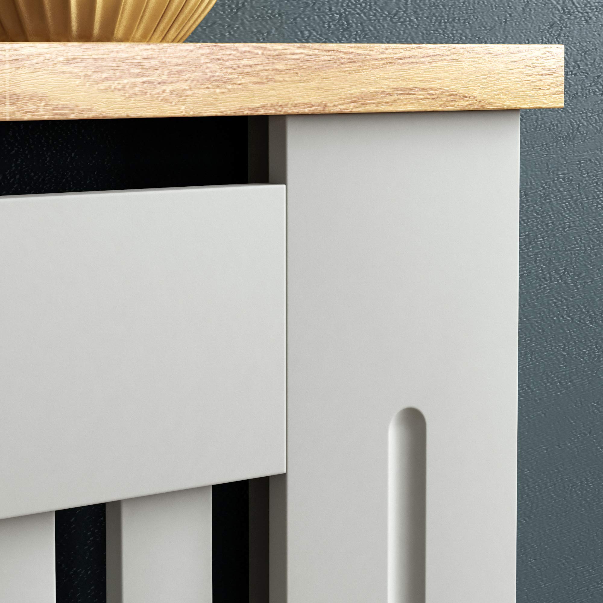 Vida Designs Arlington Radiator Cover - Large | Olive Grey | Engineered Wood 5