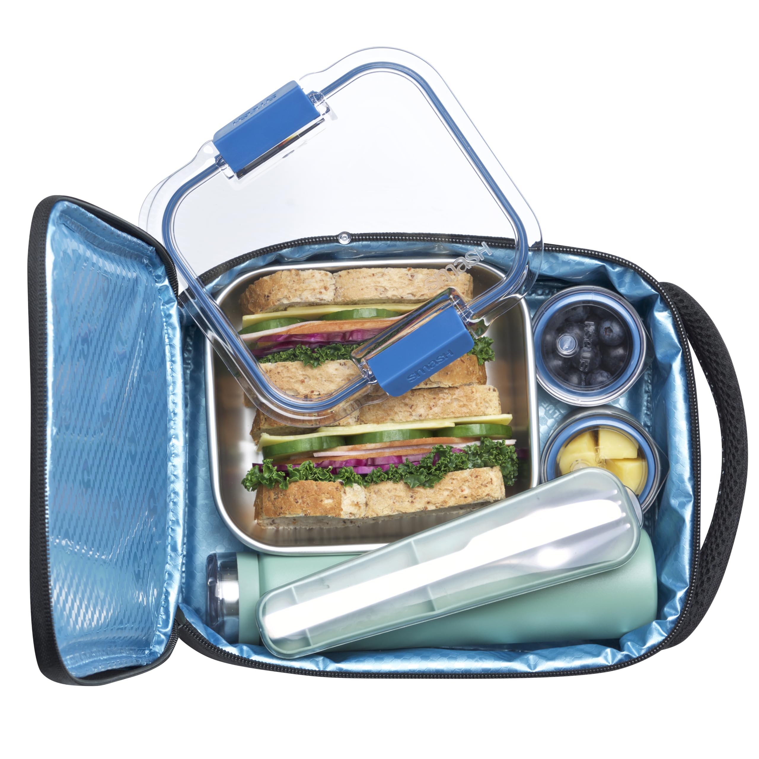 Smash Kids Insulated Lunch Bag - Gamer Black | Antibacterial Lining | 4 Litres 8