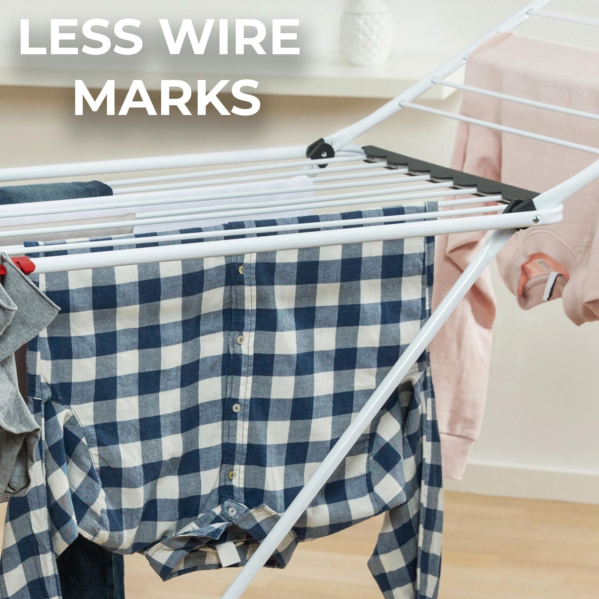 Vileda Extra X-Legs Clothes Airer - 20m Drying Space | Steel & Aluminium | Foldable 6