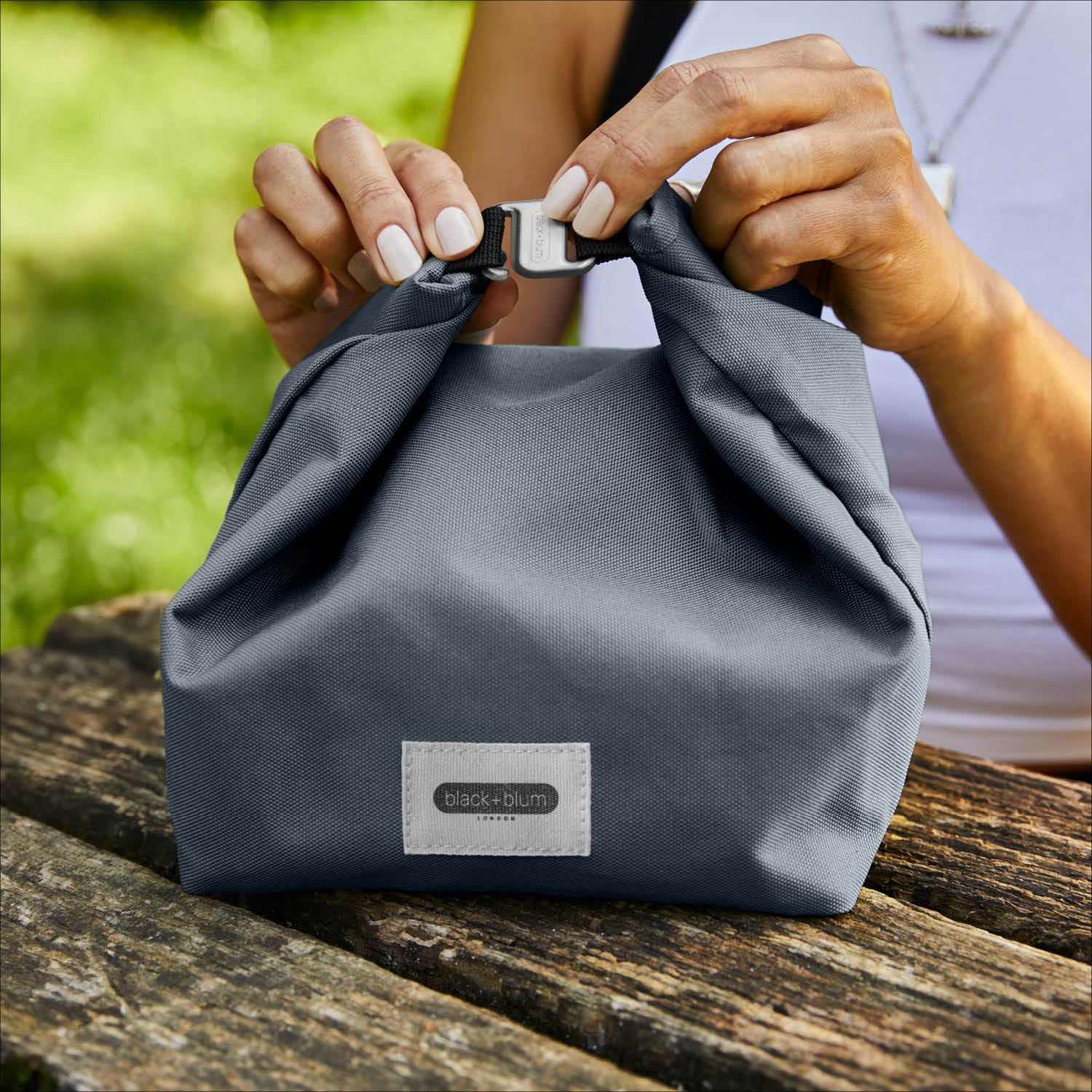 BLACK + BLUM Insulated Lunch Bag 6.7L - Recycled Roll Top Cool Bag | Leak Proof | New Slate 4