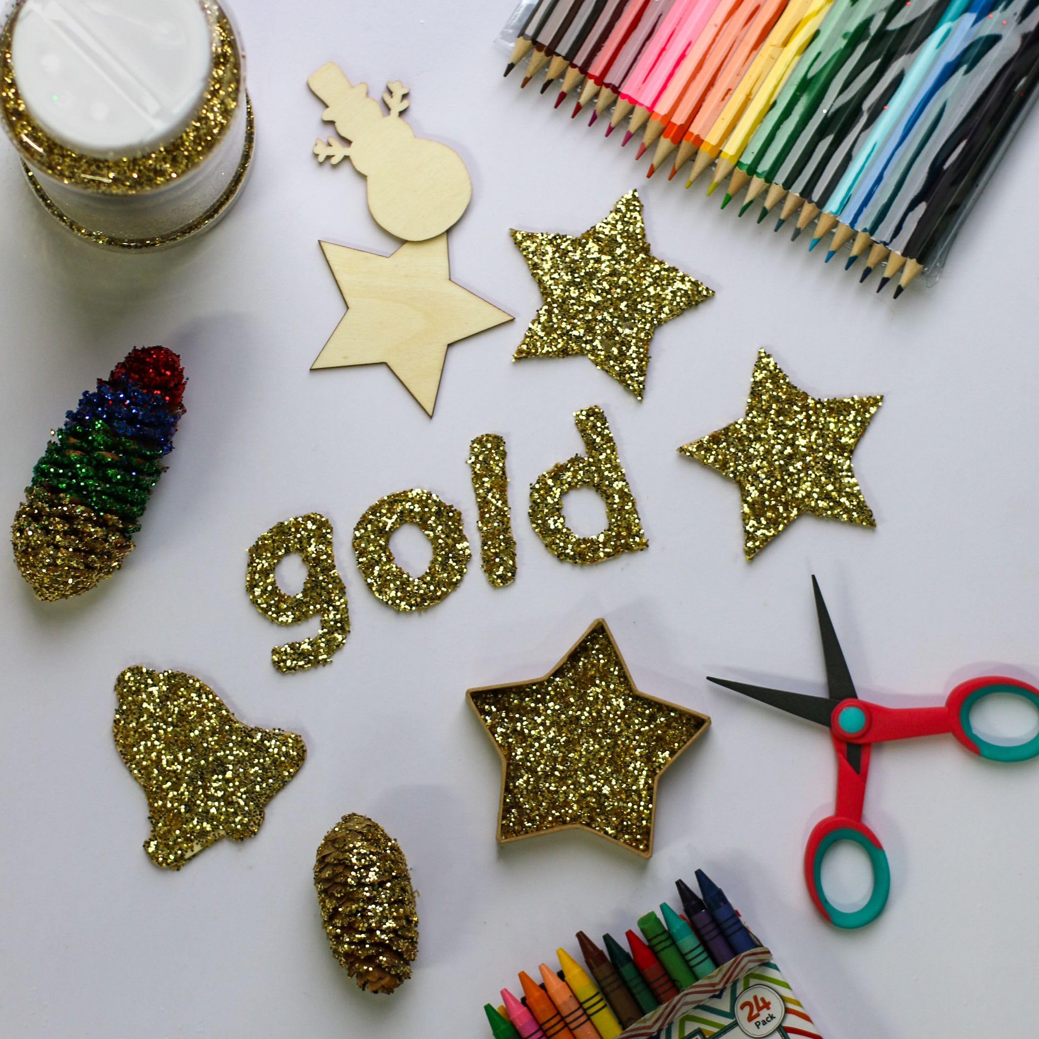 Palm Safe Gold Chunky Glitter - 500g Shaker Jar for Resin & Crafts | Non-Toxic PVC 6