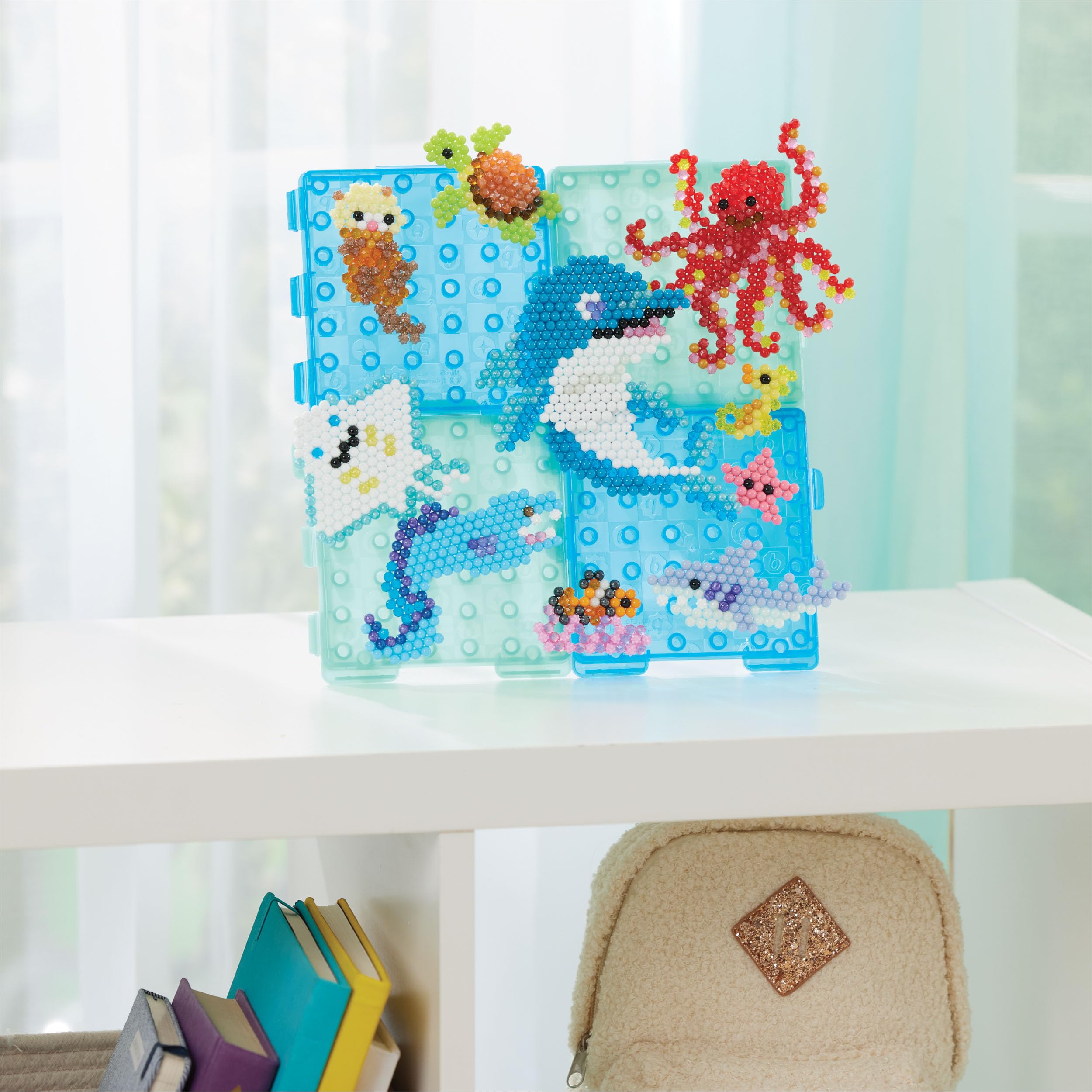 Aquabeads Ocean Splash Scene Beading Kit - 1500 Beads, 29 Colors | Ages 4+ 4