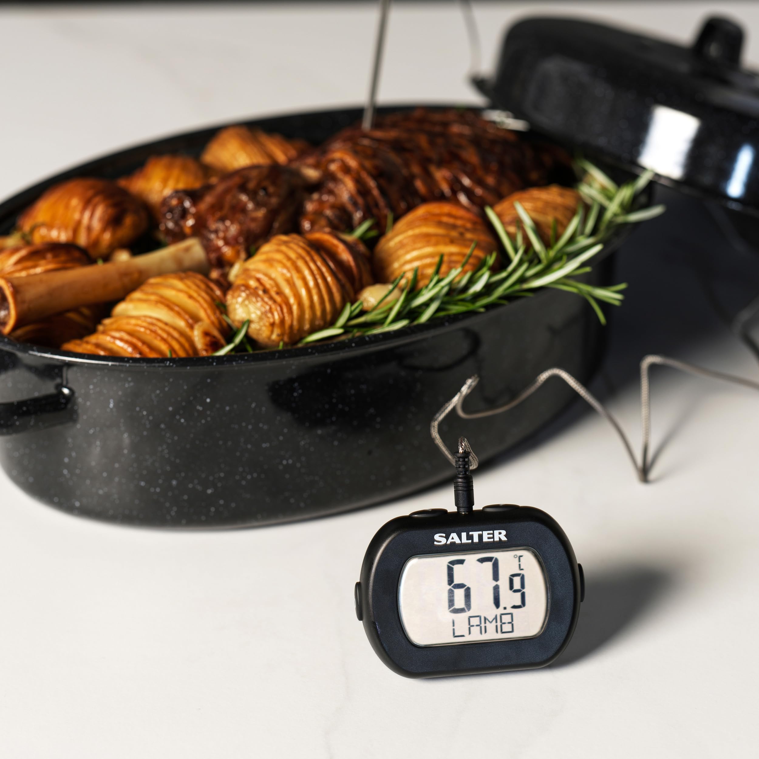 Salter Self-Basting Roaster - 38cm Oval, PFAS-Free Vitreous Enamel, Oven Safe to 230°C 7
