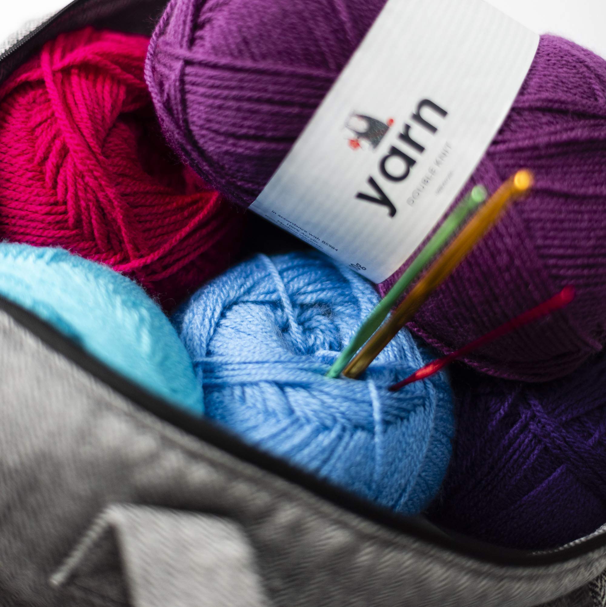 KORBOND DK Bright Pink Yarn - 100g Acrylic Wool | Double Knit | Hypoallergenic | 290m