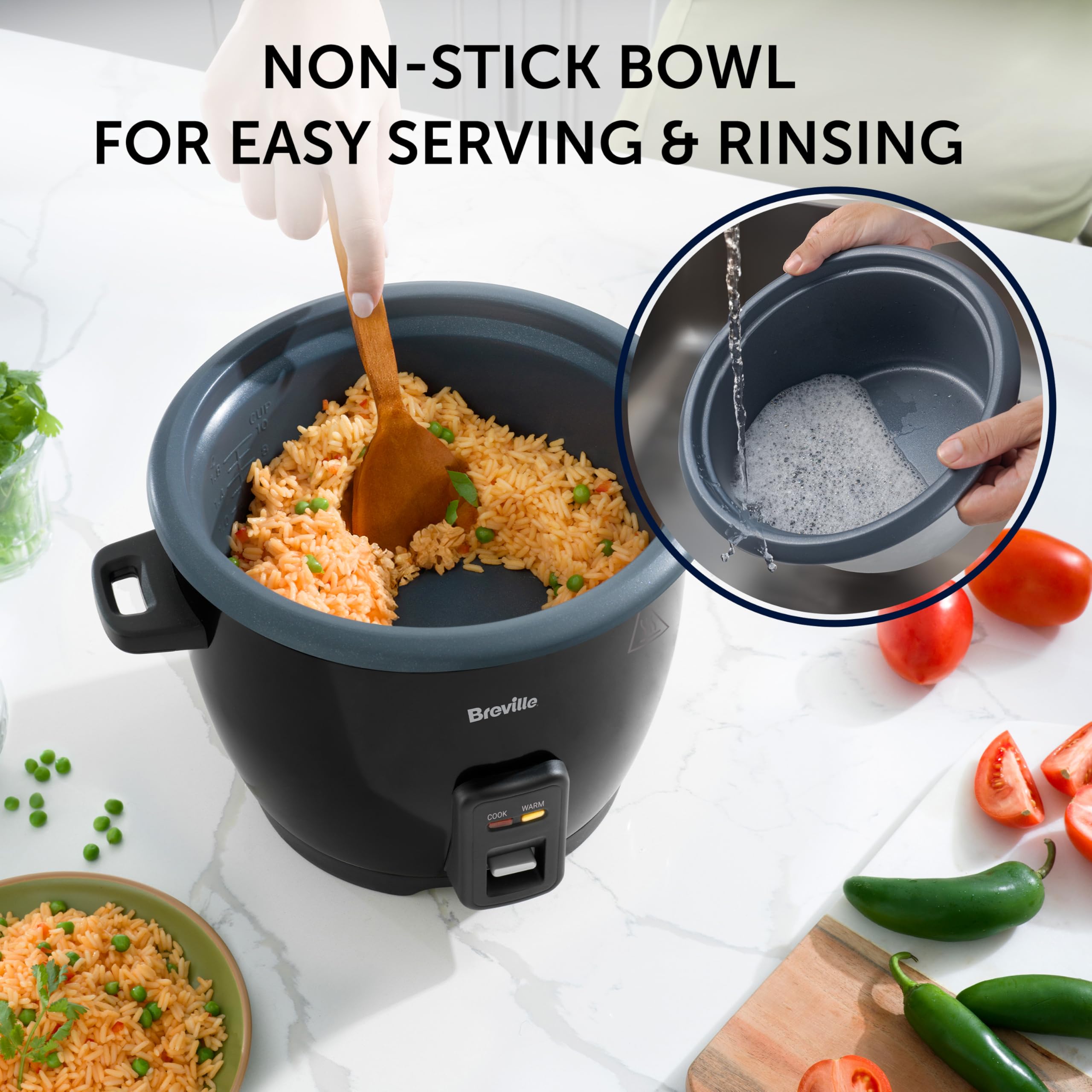 Breville Electric Rice Cooker | 1.8L (10 Cup) Capacity | Serves up to 8 Peo 4
