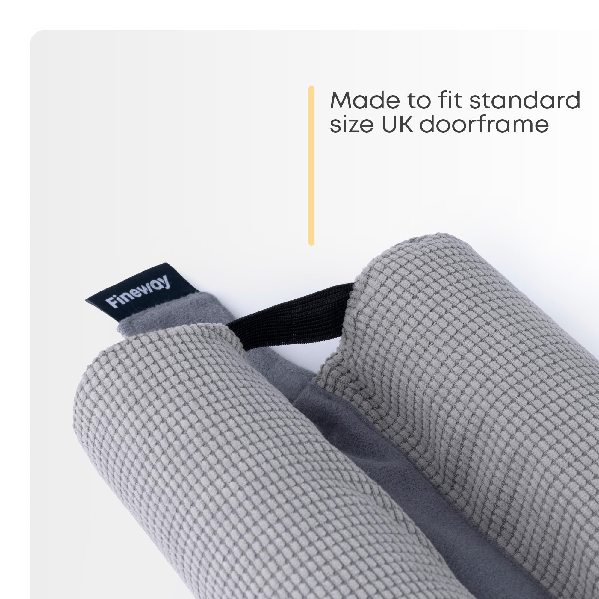 FiNeWaY Under Door Draught Excluder - 80cm Double-Sided Foam for Interior Doors | Grey 7