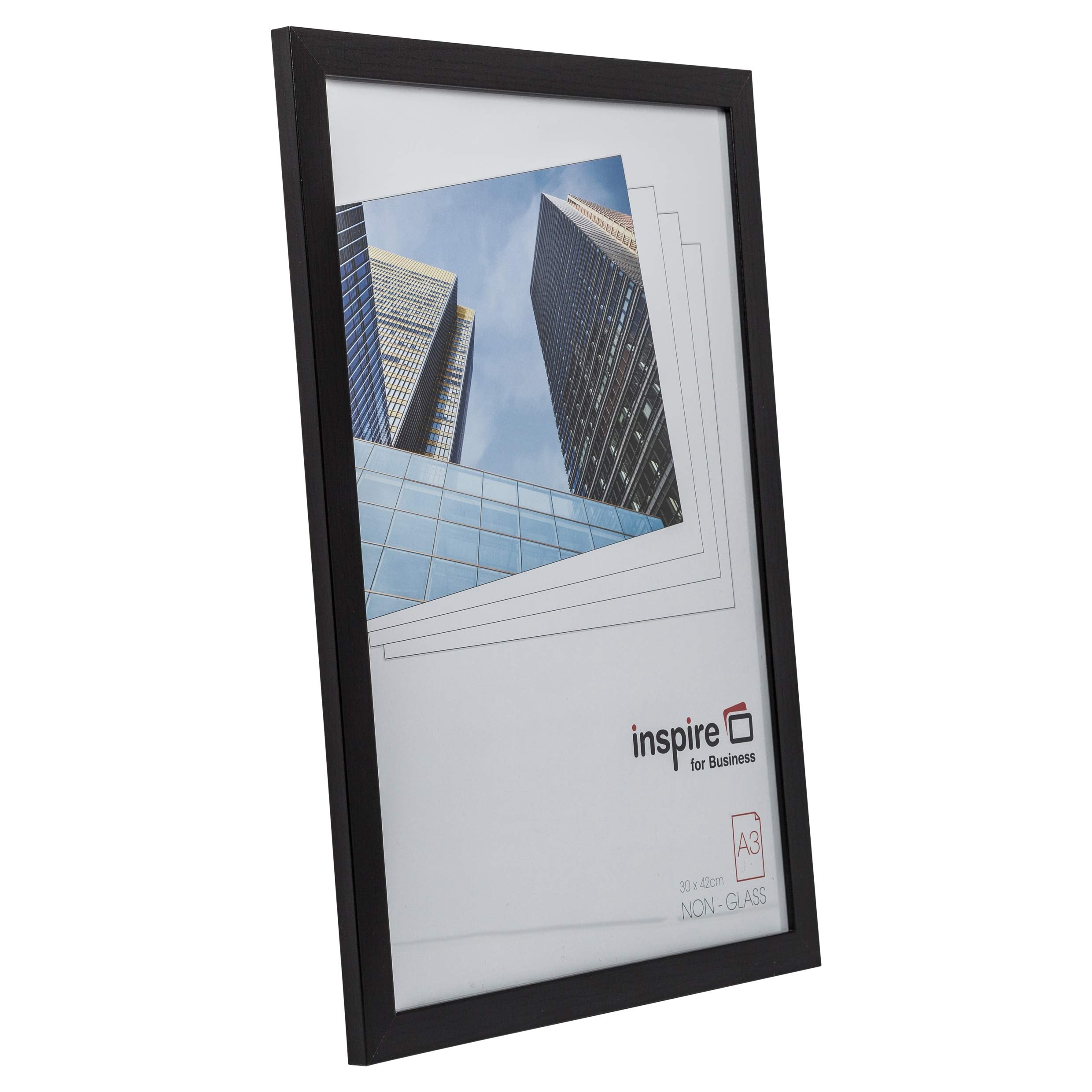 Hampton Frames OXFORD A3 Black Picture Poster Photo Frame | Acrylic Front | Wall & Tabletop
