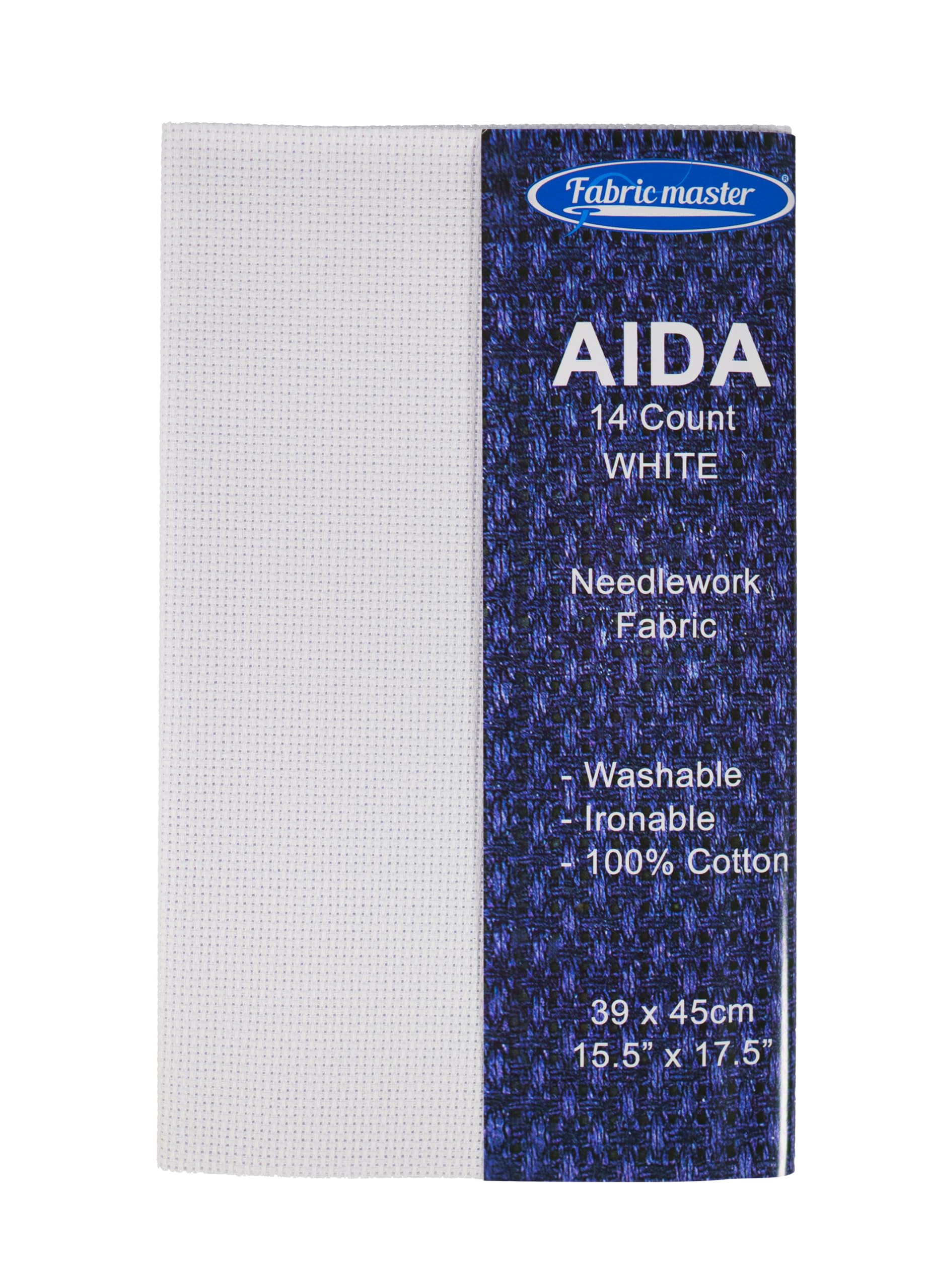 Mouldmaster Aida Fabric 14 Count White Cross Stitch Precut | 39x45cm | 100% Cotton 1
