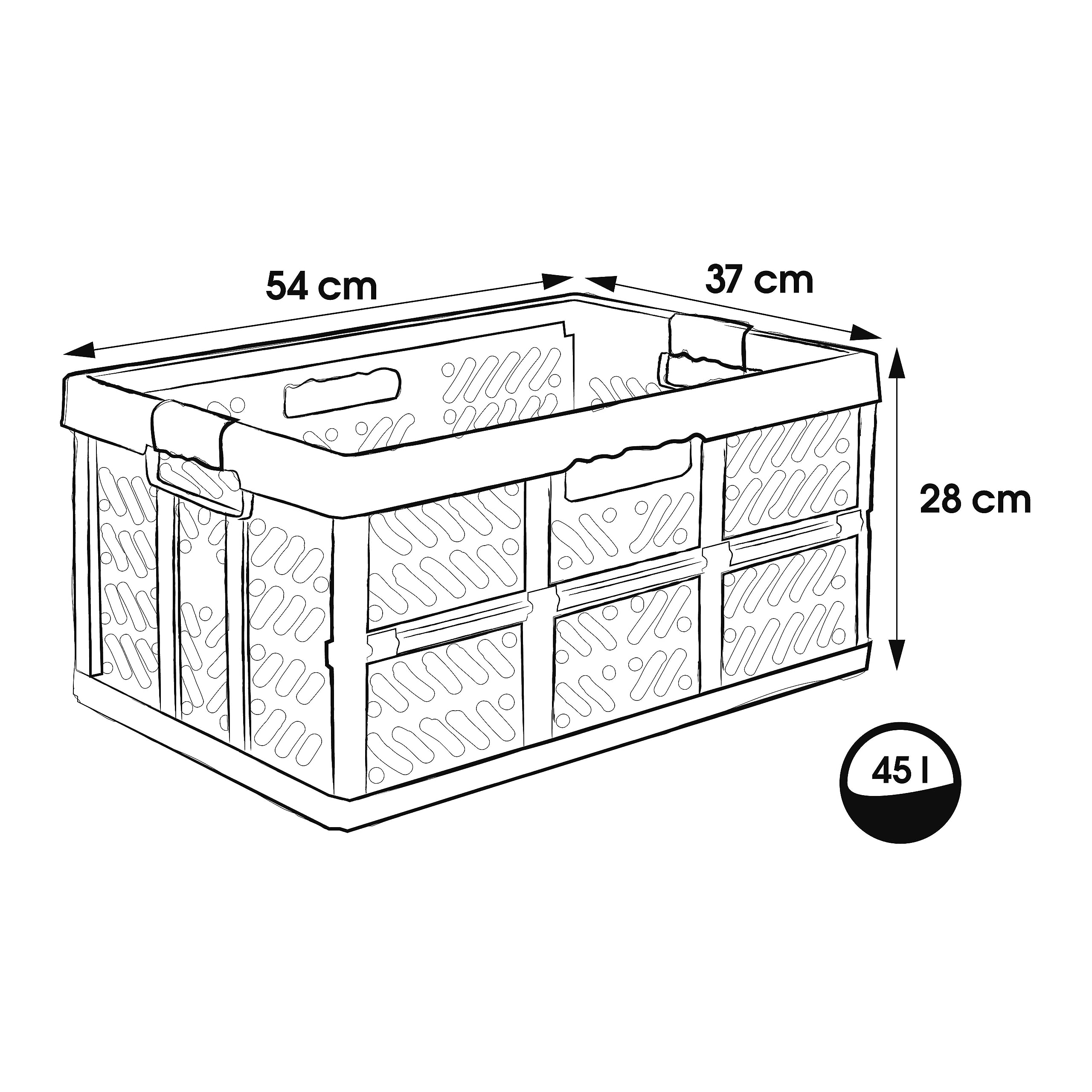 keeeper Ben Folding Storage Box - 45L Capacity, 50kg Max Load | Nordic Blue 2